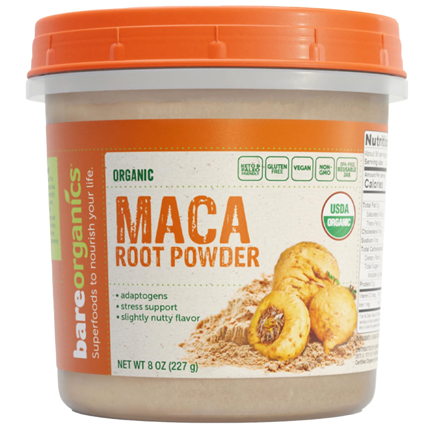 BareOrganics Maca Root Powder 8 oz