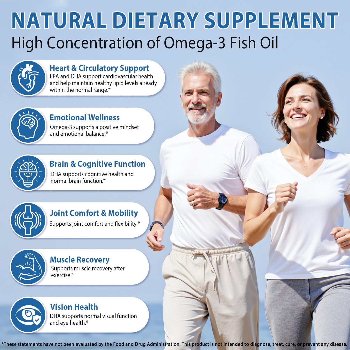 NVXNMSD Omega 3 Fish Oil Supplements Softgels, 240 Softgels
