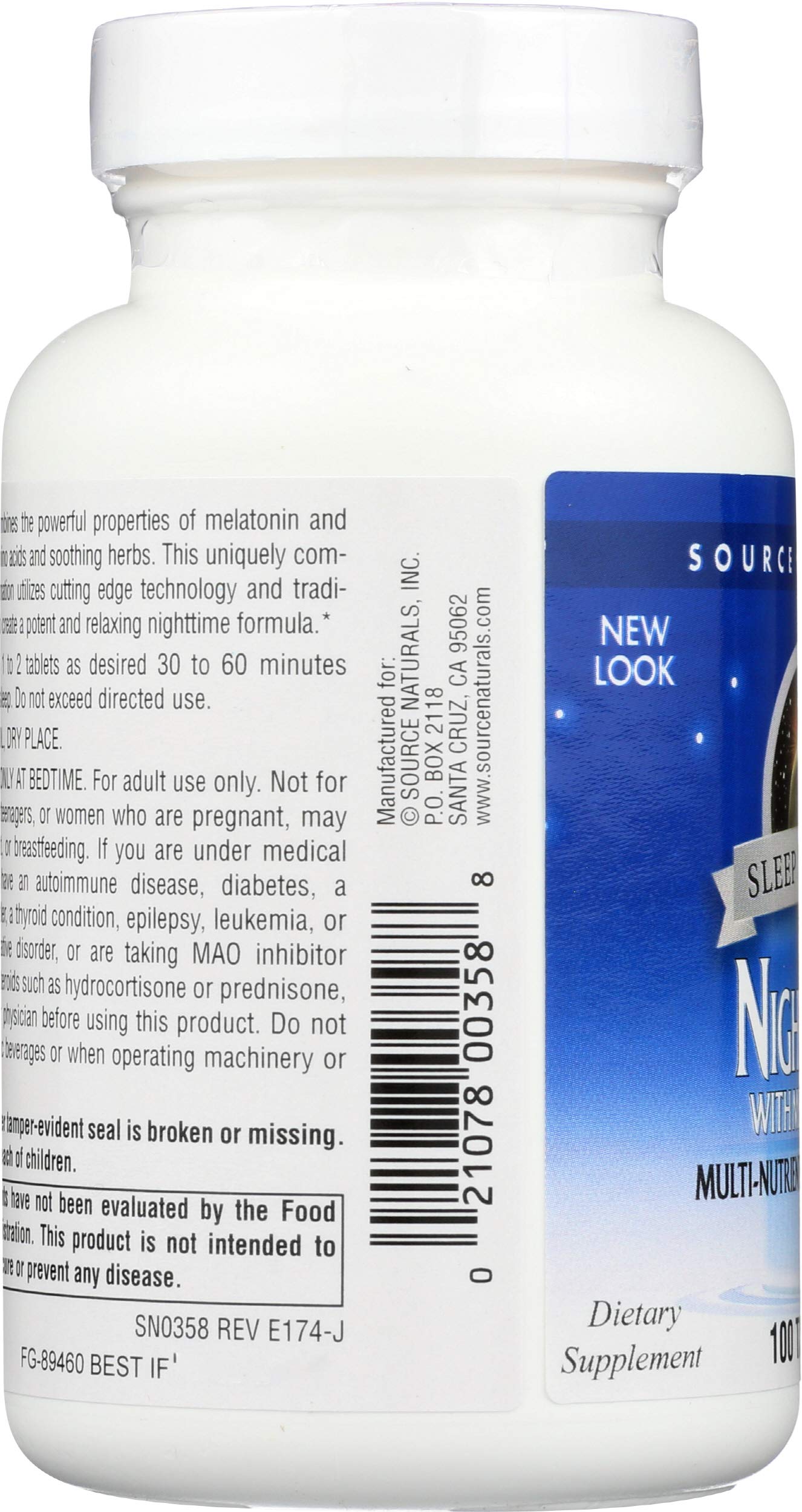 Source Naturals Night Rest with Melatonin 100 Tablets