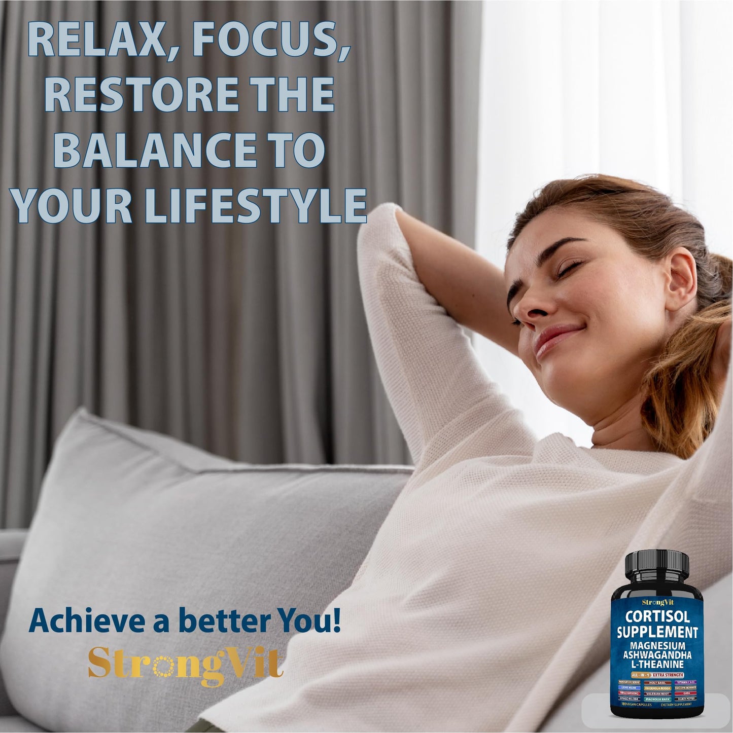StrongVit Cortisol Supplements Capsules 180