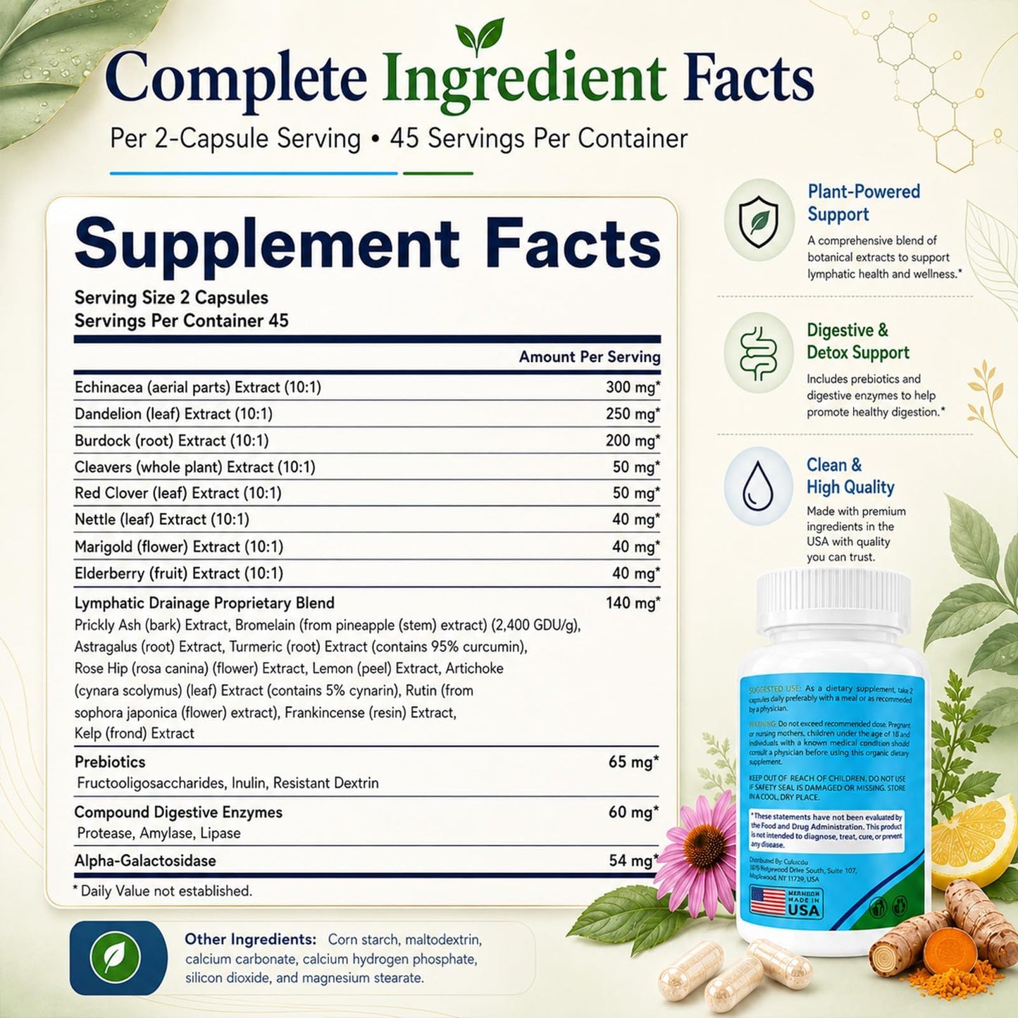 Cxlusxiu Lymphatic Drainage Capsules 1 Count