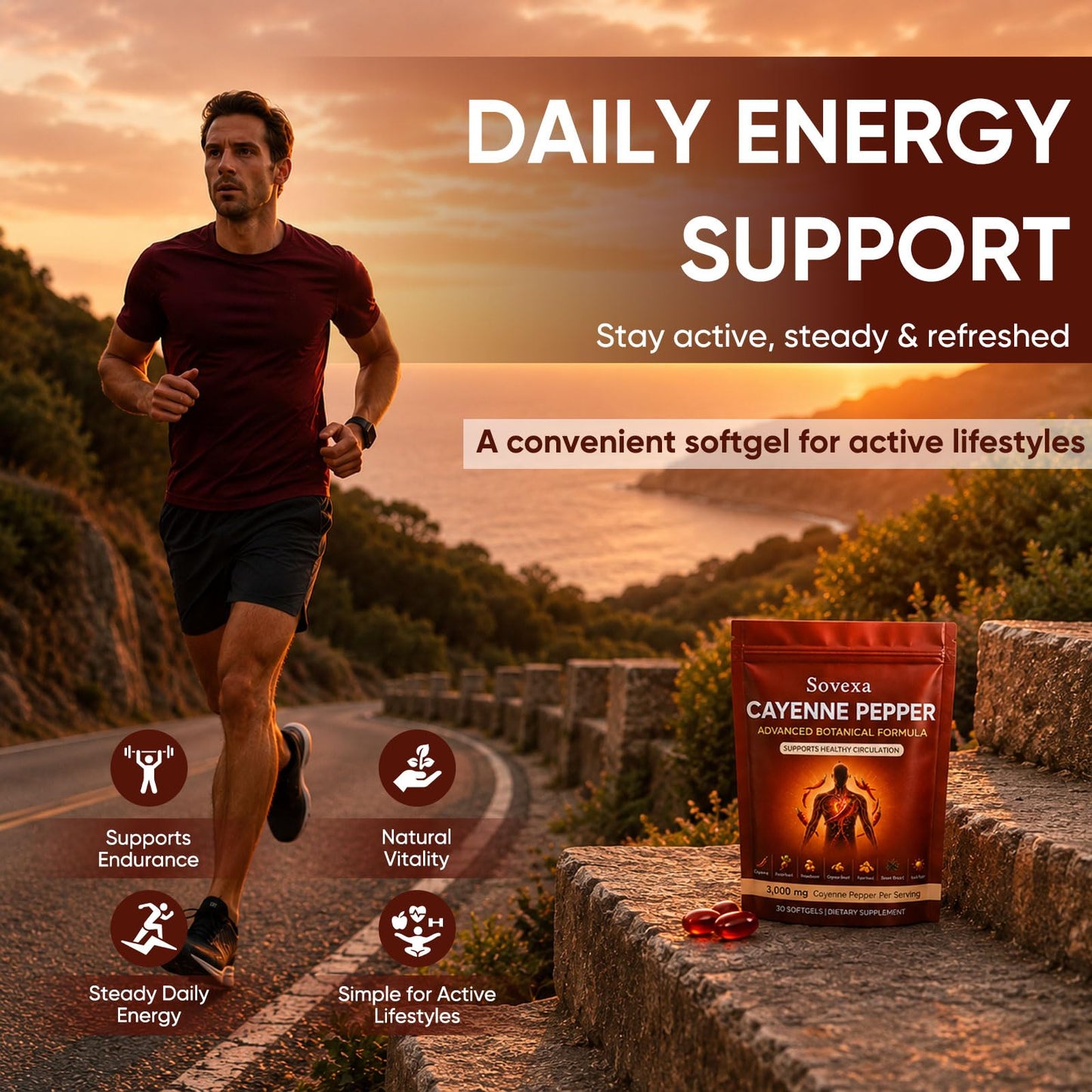 Sovexa Cayenne Pepper Softgels 1 Count