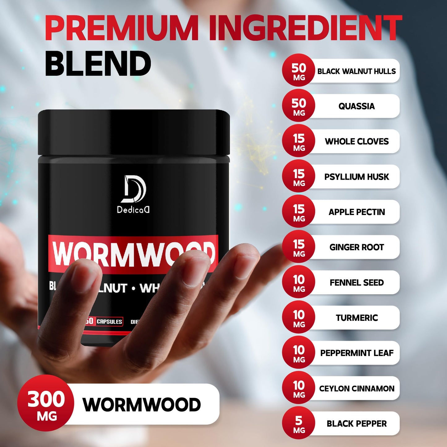 DEDICAD Wormwood Capsules 100 Capsules