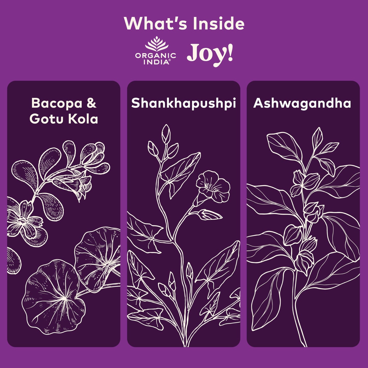 ORGANIC INDIA Joy Herbal Supplement 90 Capsules