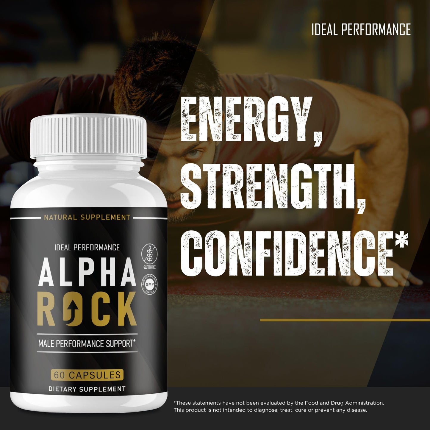 IDEAL PERFORMANCE Alpha Rock Capsules, 120 Capsules