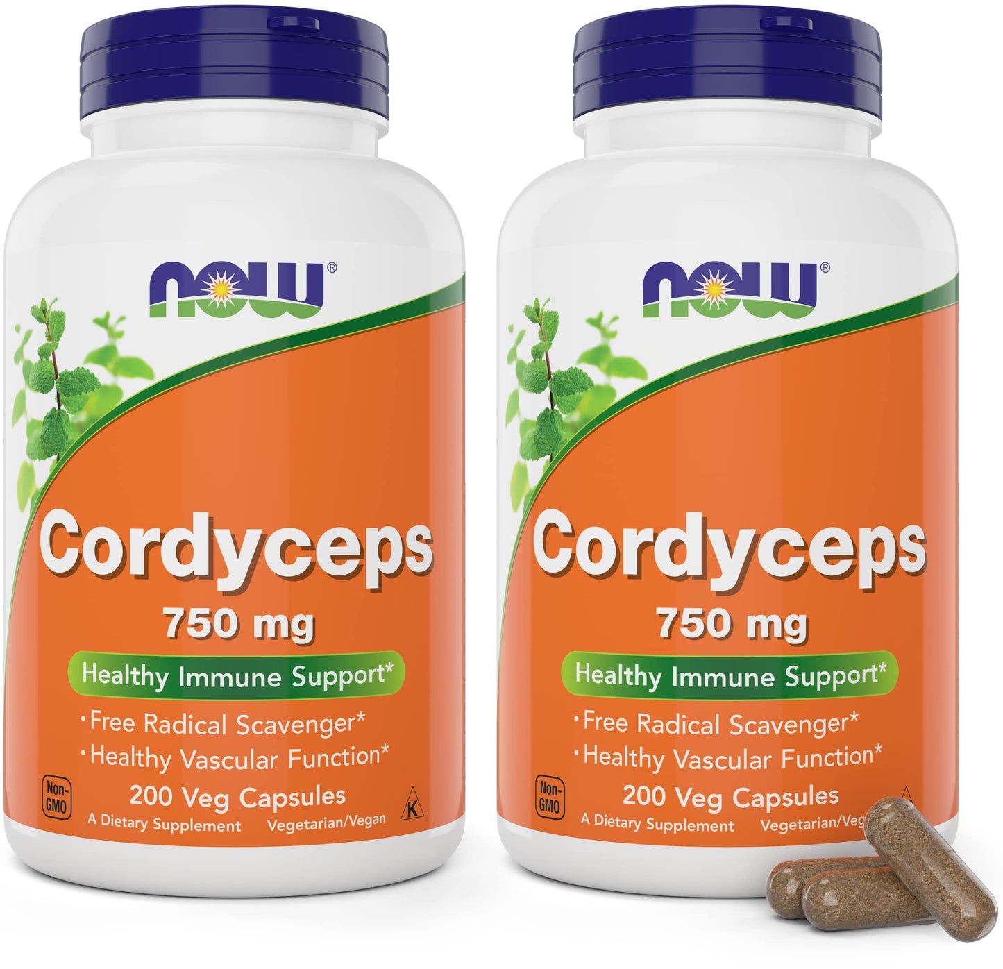 NOW Foods Cordyceps Capsules 2-Pack