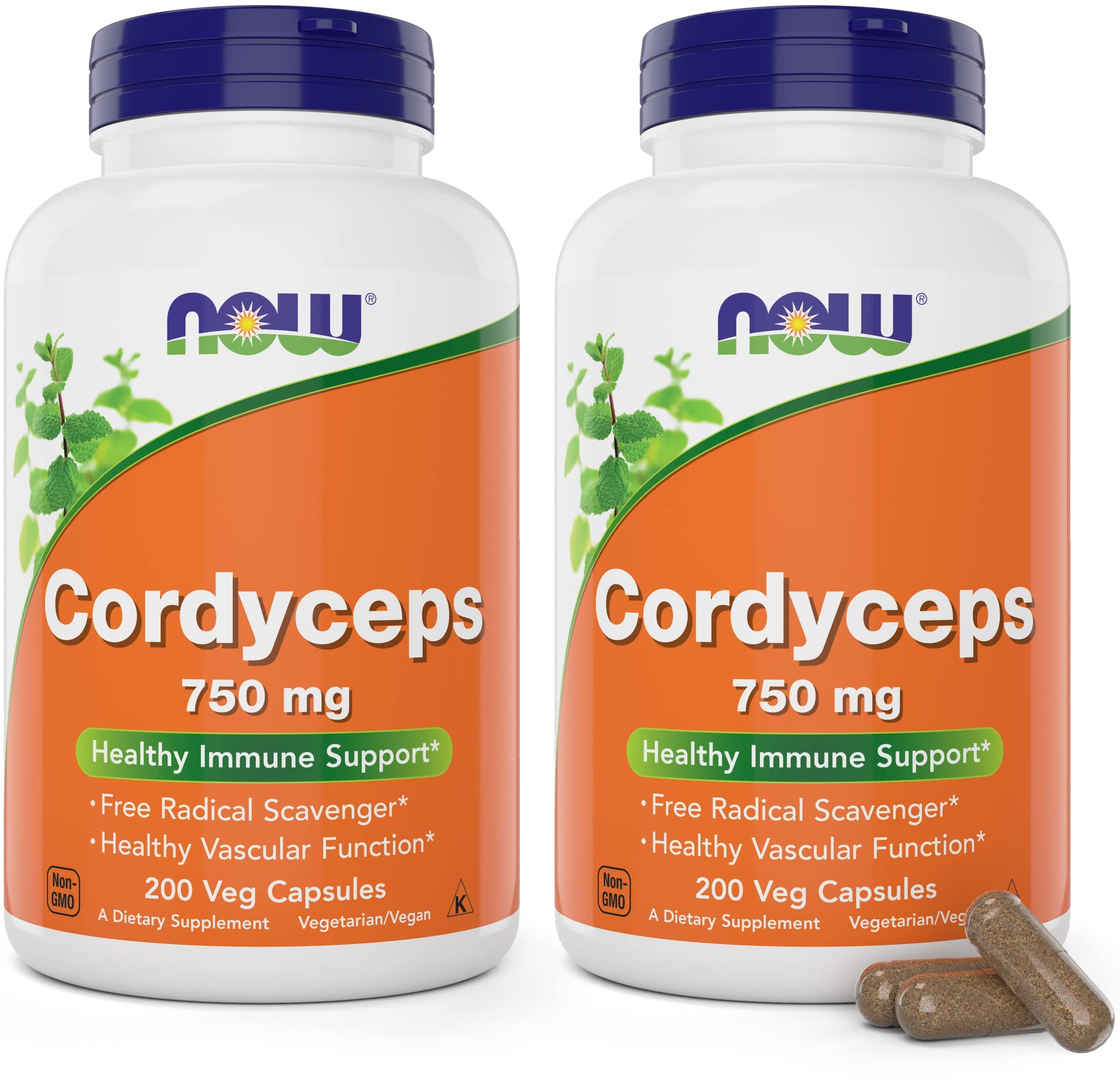 NOW Foods Cordyceps Capsules 2-Pack