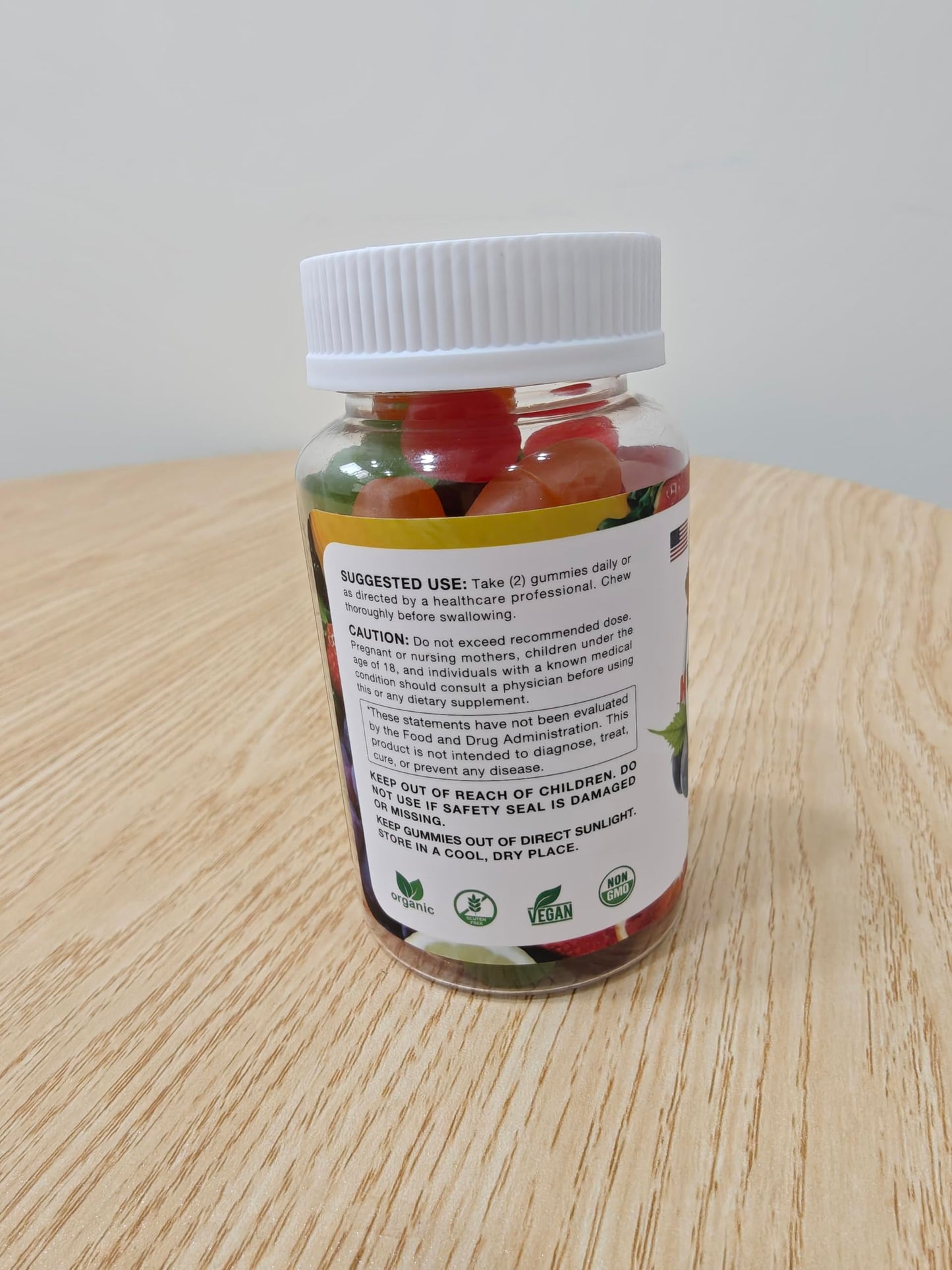 HMone Organic Gummies with Omega-3-6-9, Fruit Flavor, Low Sugar, 320 Gummies
