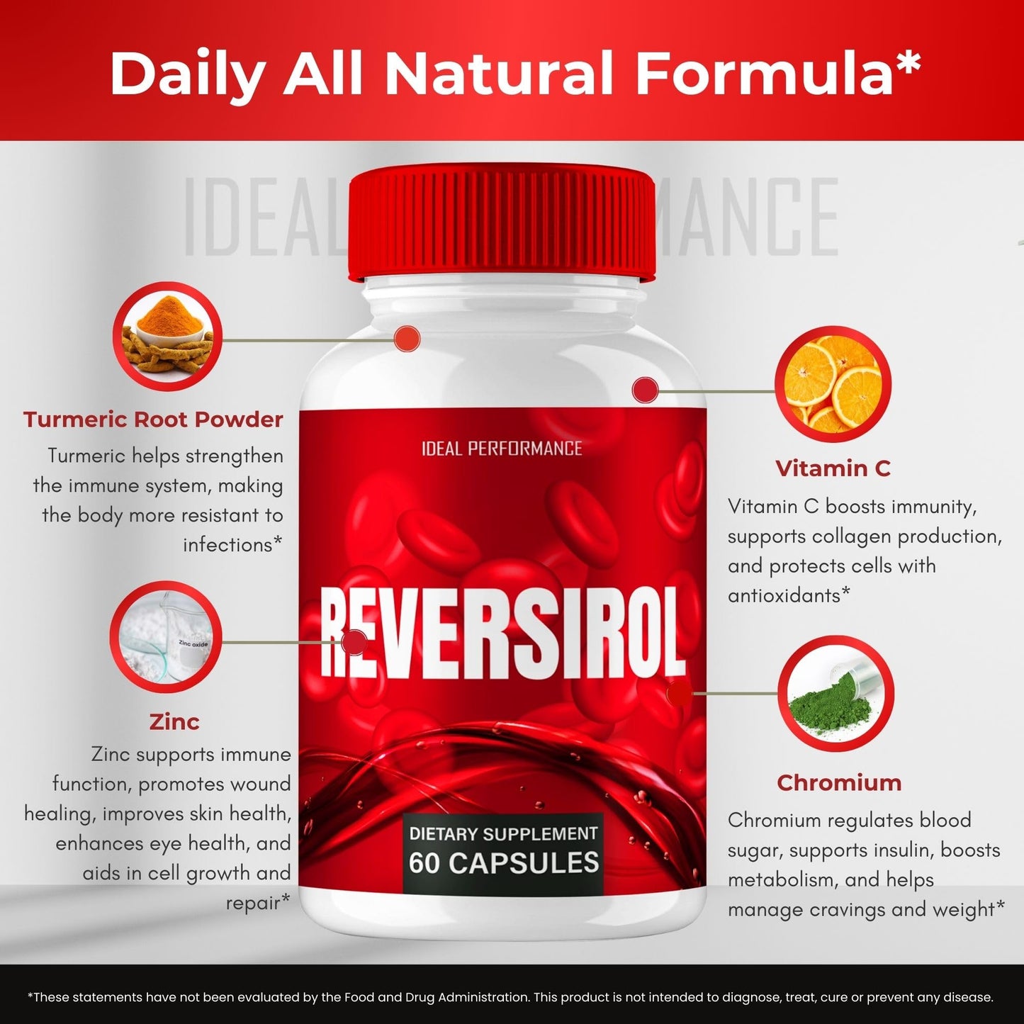 IDEAL PERFORMANCE Reversirol Capsules, 180 Capsules