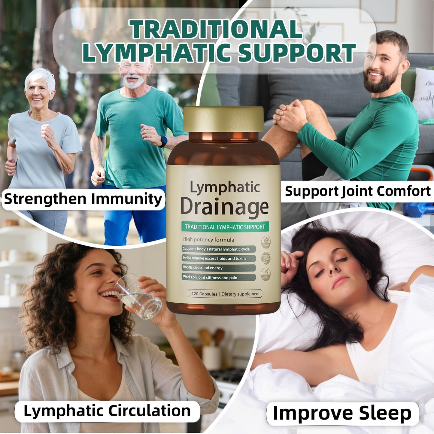 FRZVEO Lymphatic Drainage Capsules 120 Capsules