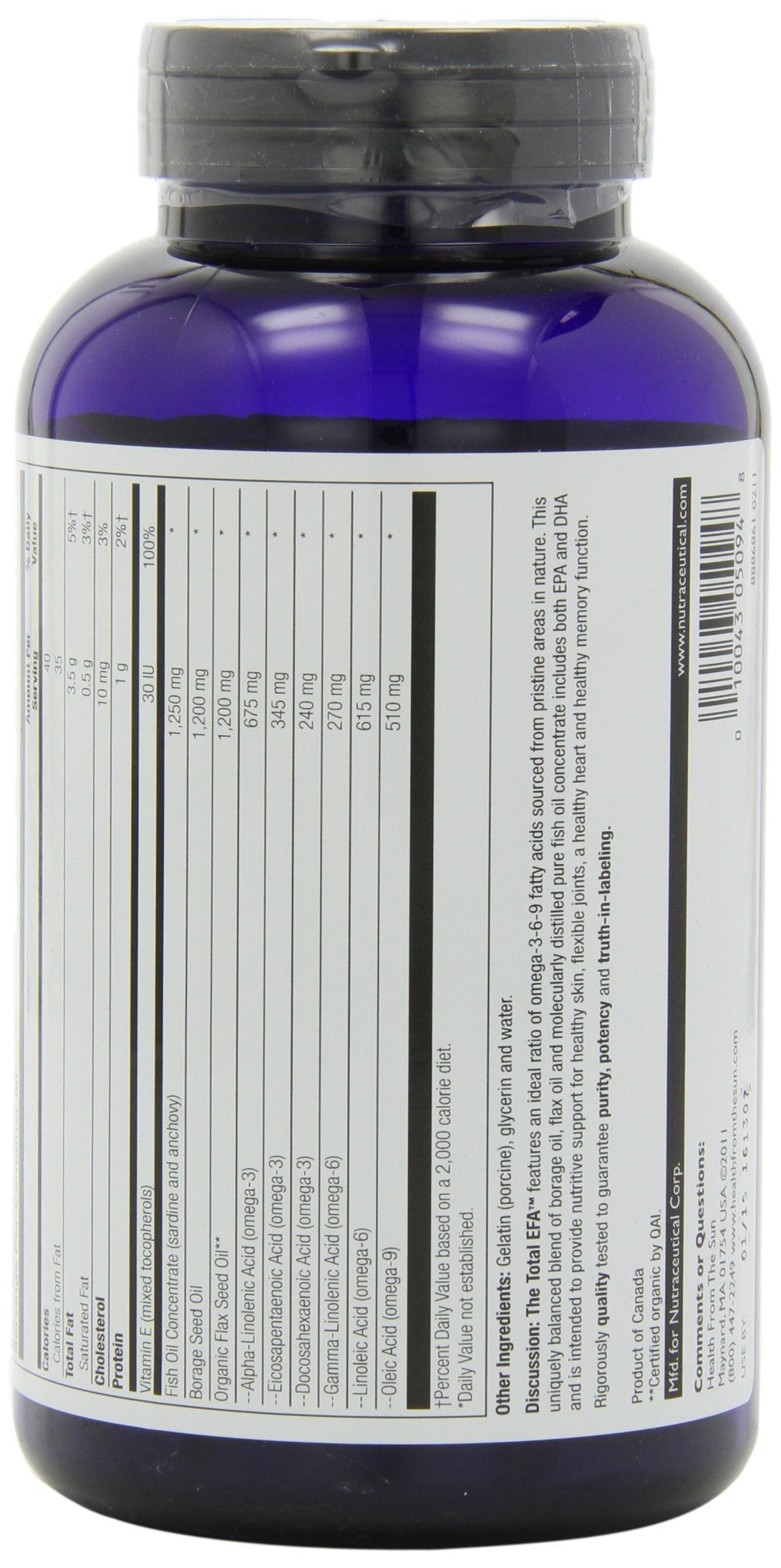 Master of Muscle Health from The Sun The Total EFA 180 Softgels