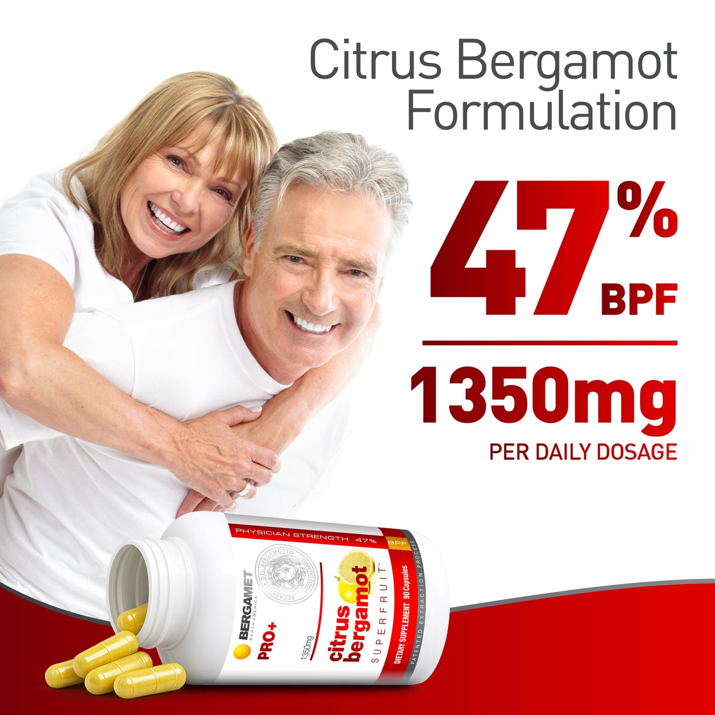 BergaMet Citrus Bergamot SuperFruit PRO+ Supplement Capsule, 90 Count