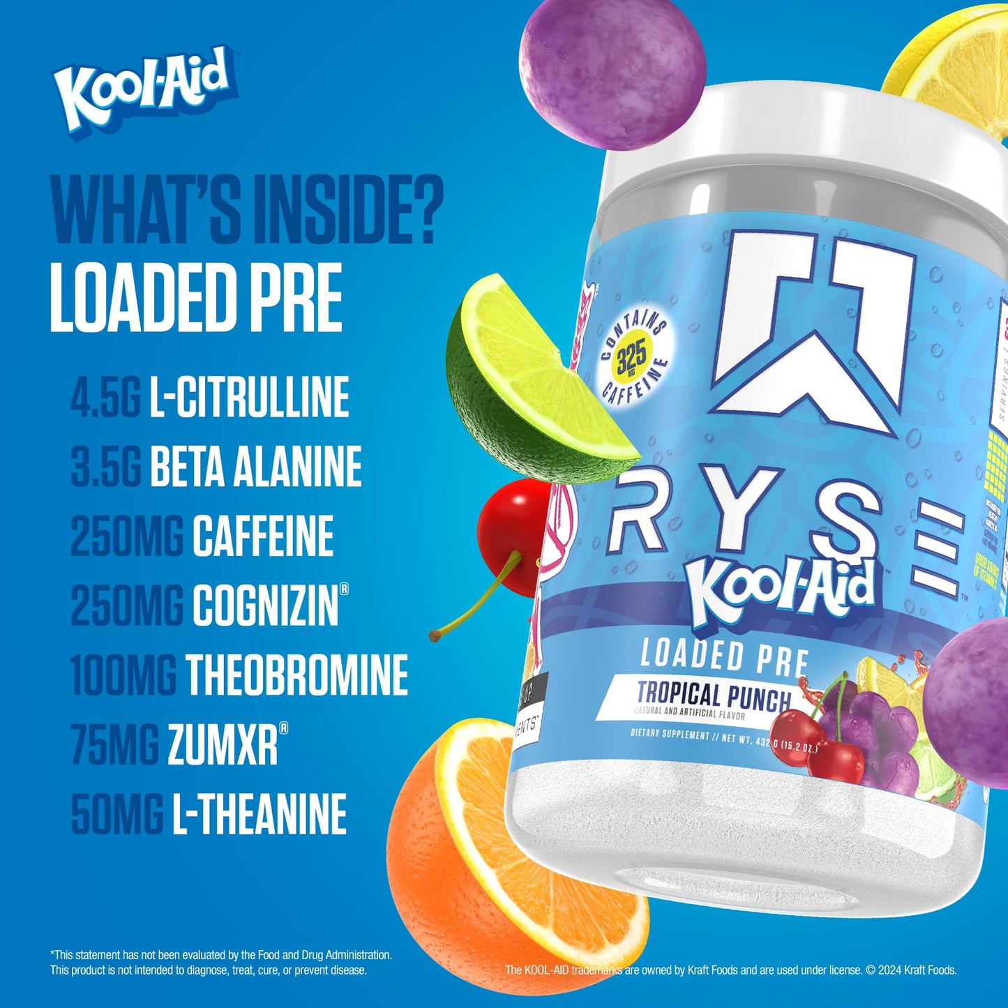 RYSE Up Supplements Ryse Loaded Pre Workout Powder 13.3 Ounce