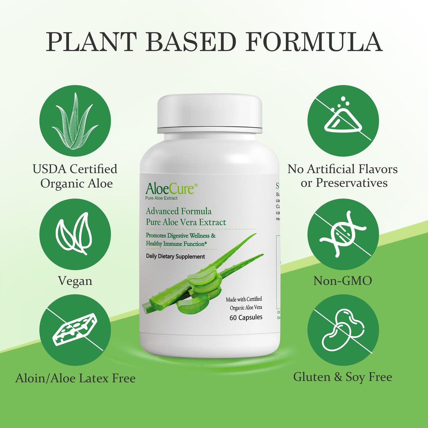 AloeCure Aloe Vera Capsules 3 Bottles