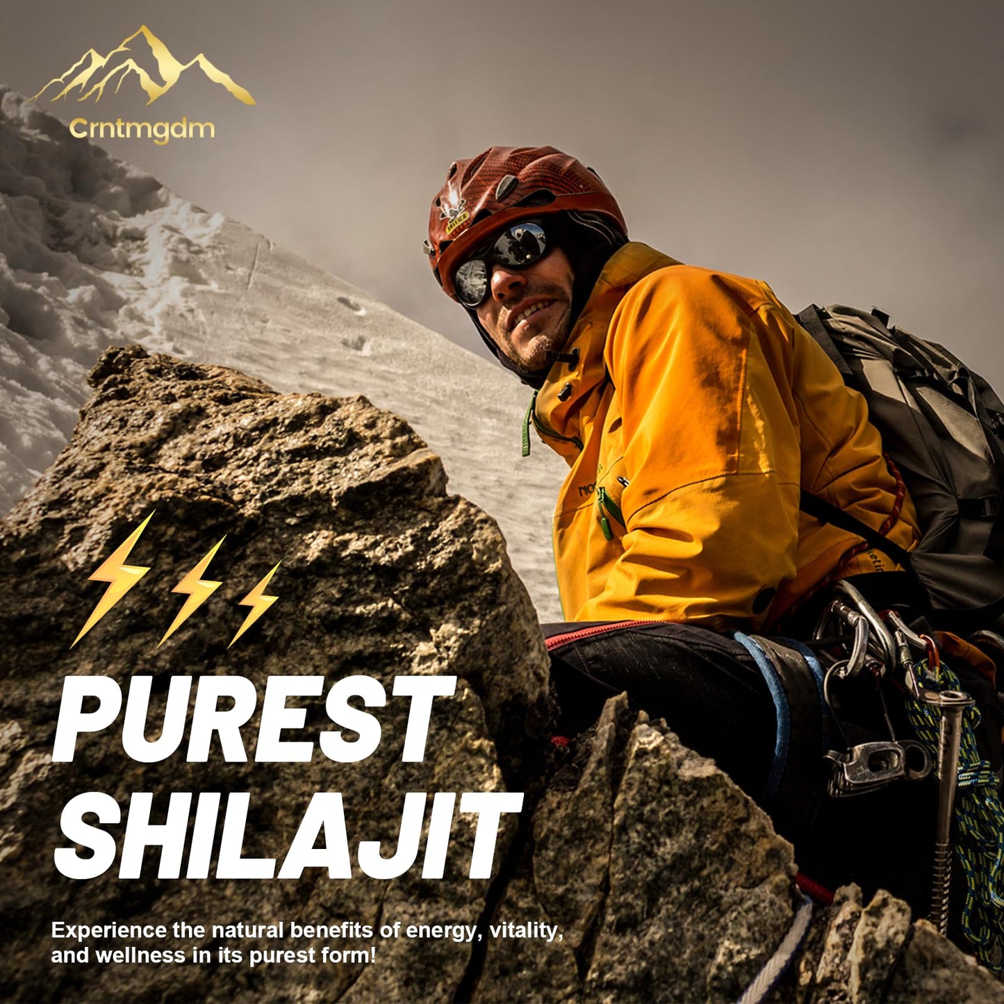 Juebingy Shilajit Capsules 20,000mg Pure Himalayan Organic Shilajit with Ashwagandha, Premium Himalayan Shilajit Supplement, 120 Capsules