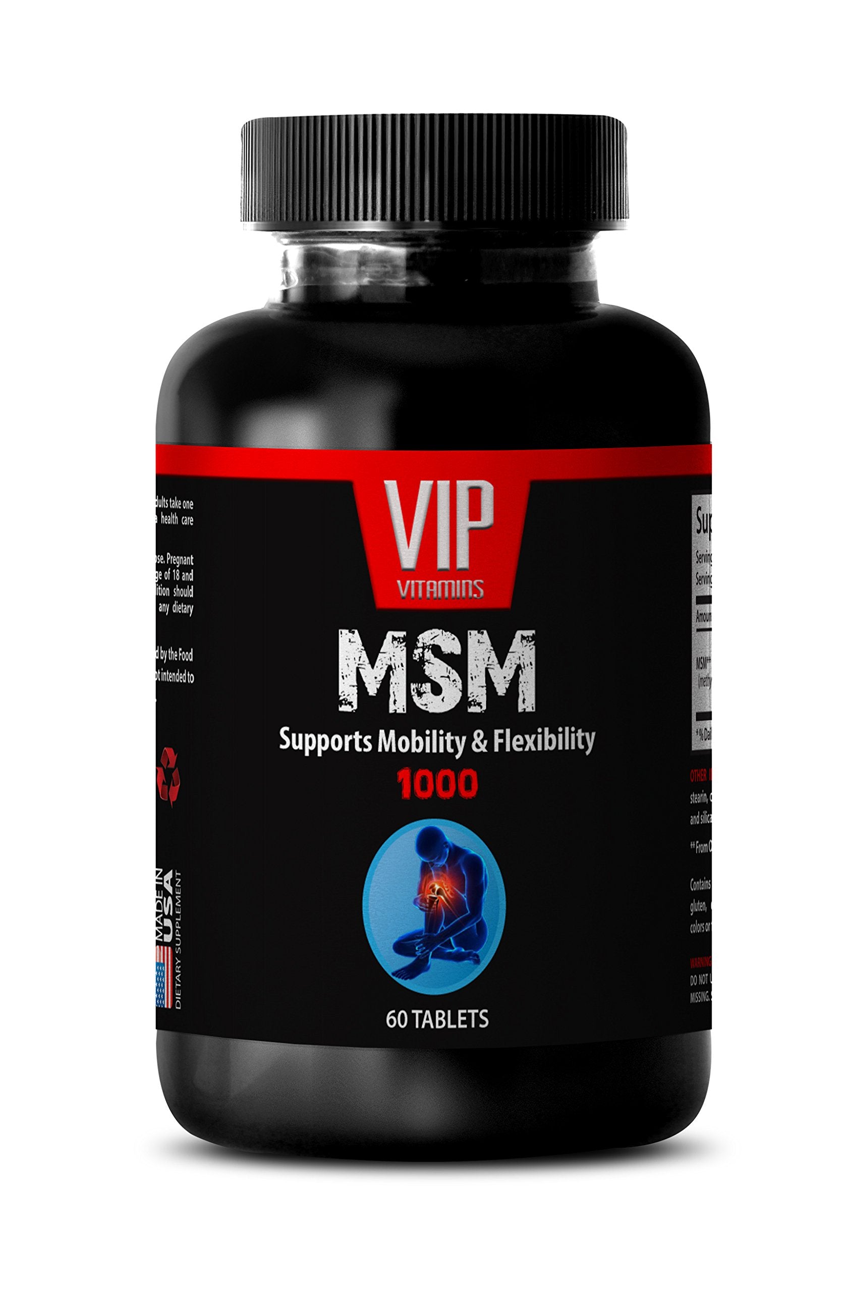 VIP VITAMINS MSM 1000MG Tablets, 60 Count