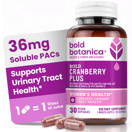 Bold Botanica Cranberry Plus Extract Capsules 30