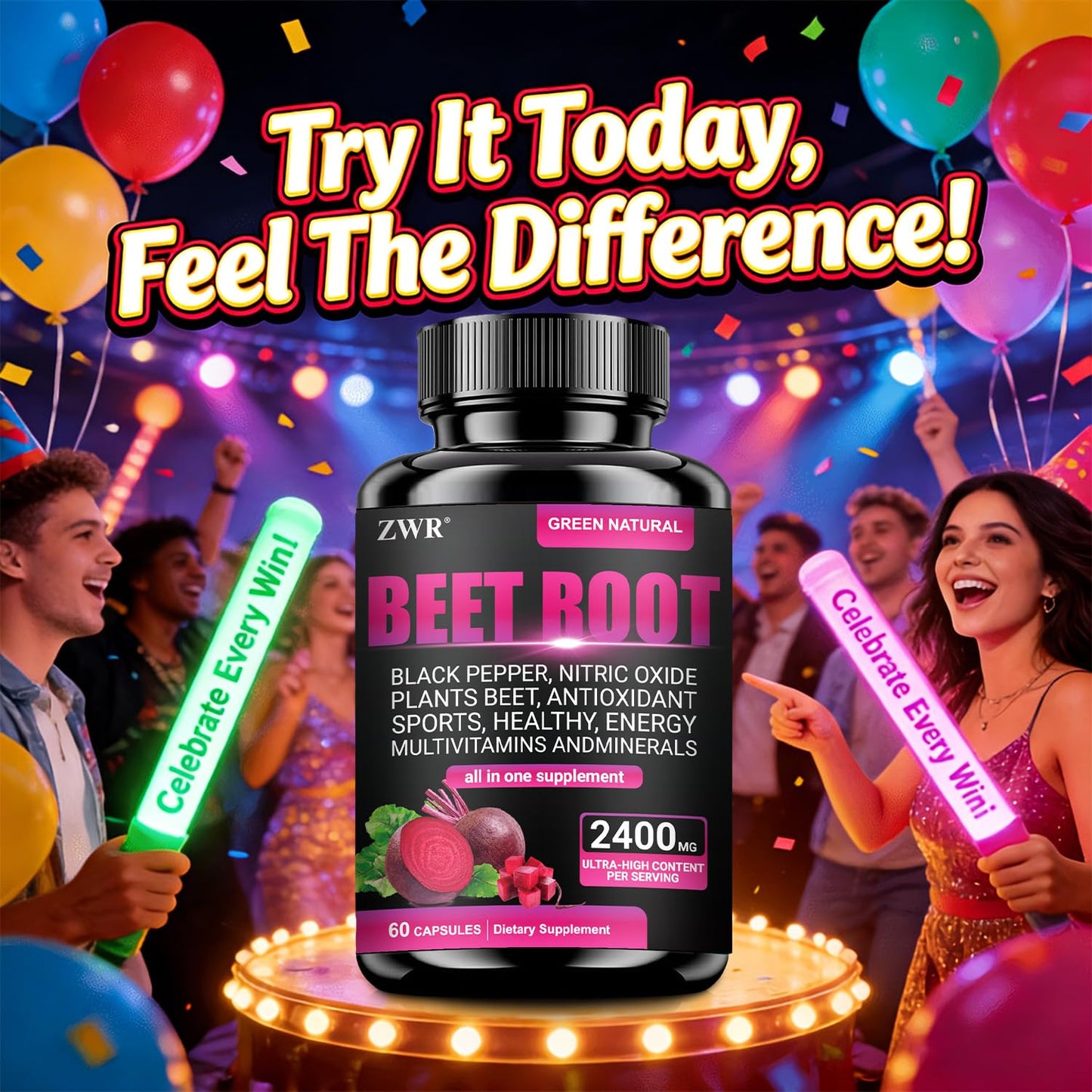 ZWR Beet Root Supplement Capsule 60 Count