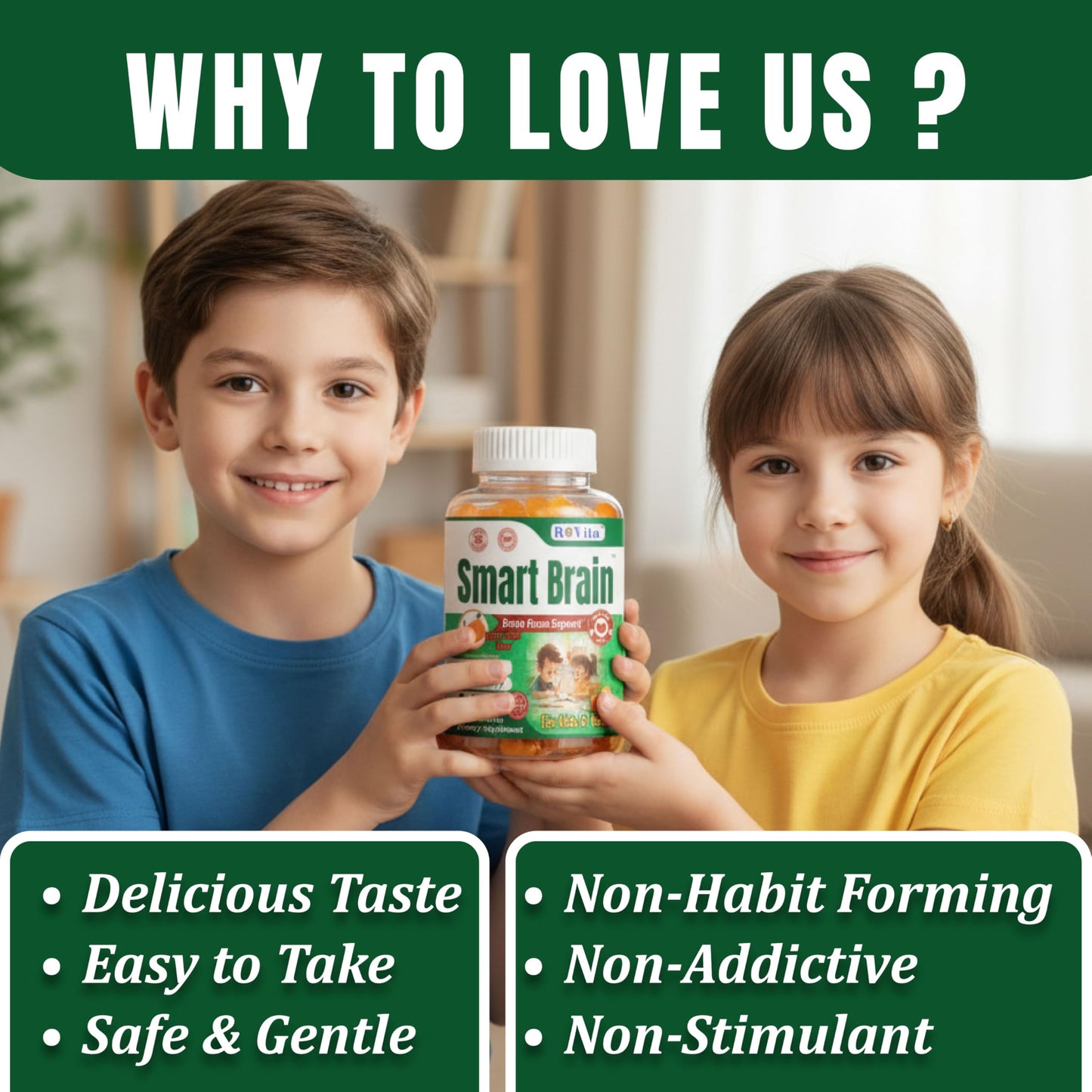 ROVita Smart Brain Kids Omega-3 DHA Gummies, 60 Gummies