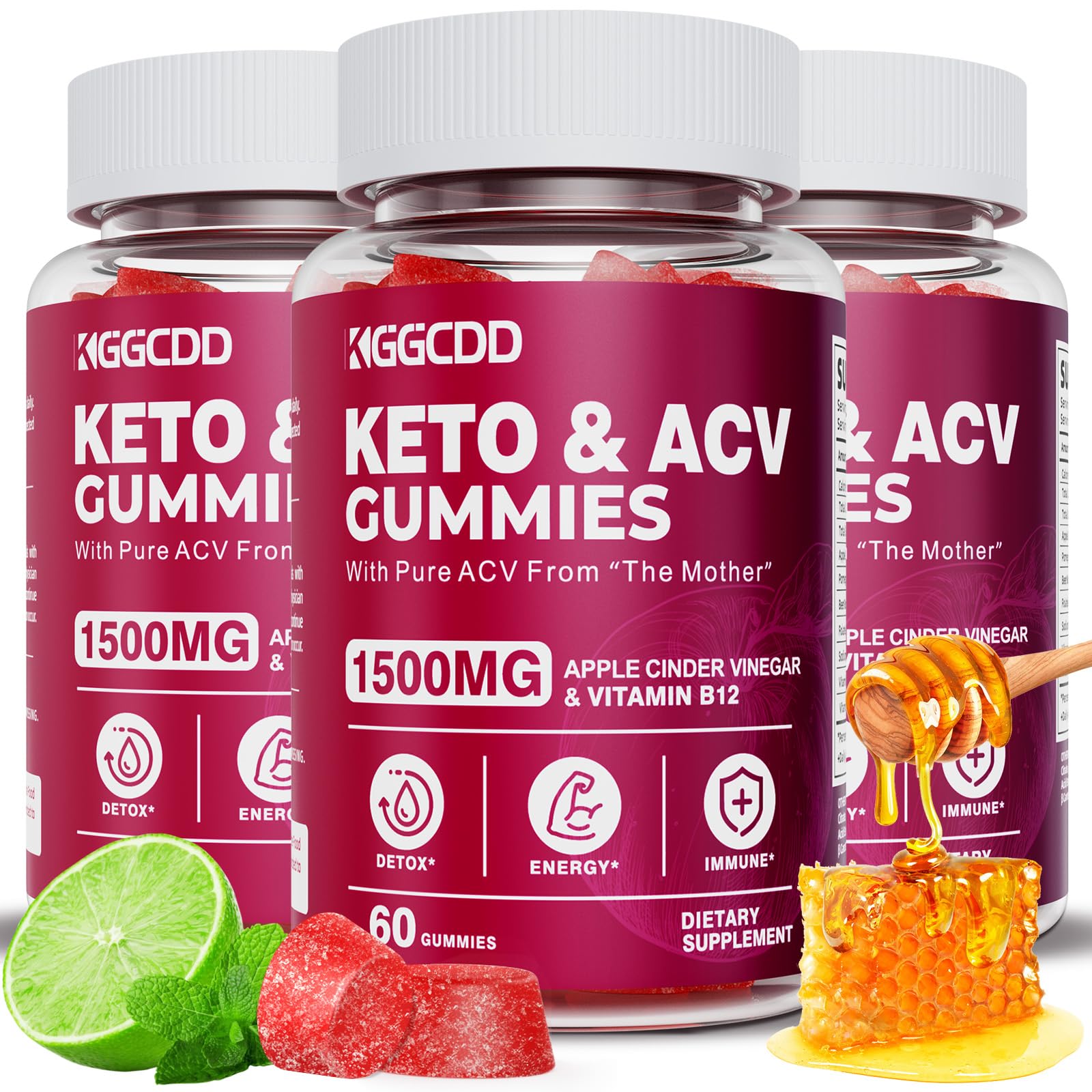 KGGCDD Keto ACV Gummies 180 Gummies
