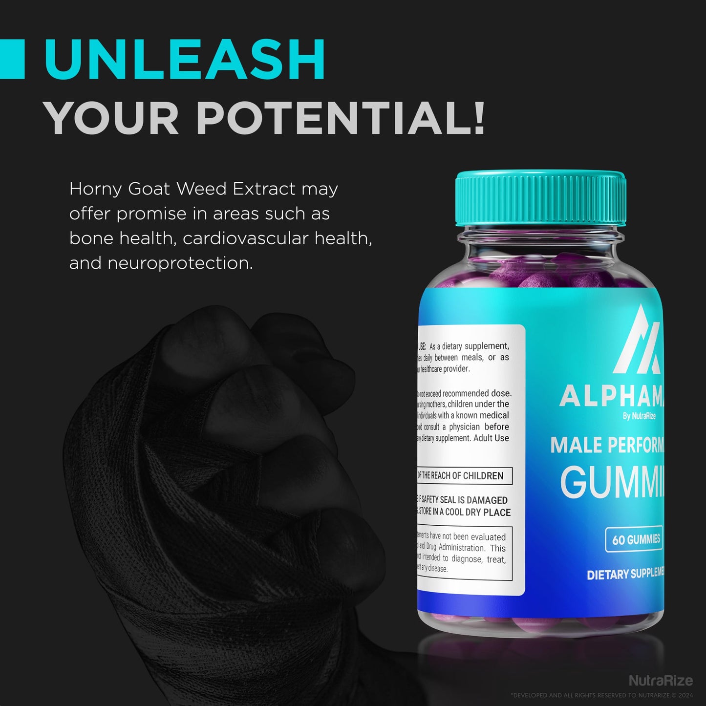 NutraRize Alpha Max Male Performance Gummies 60 Gummies