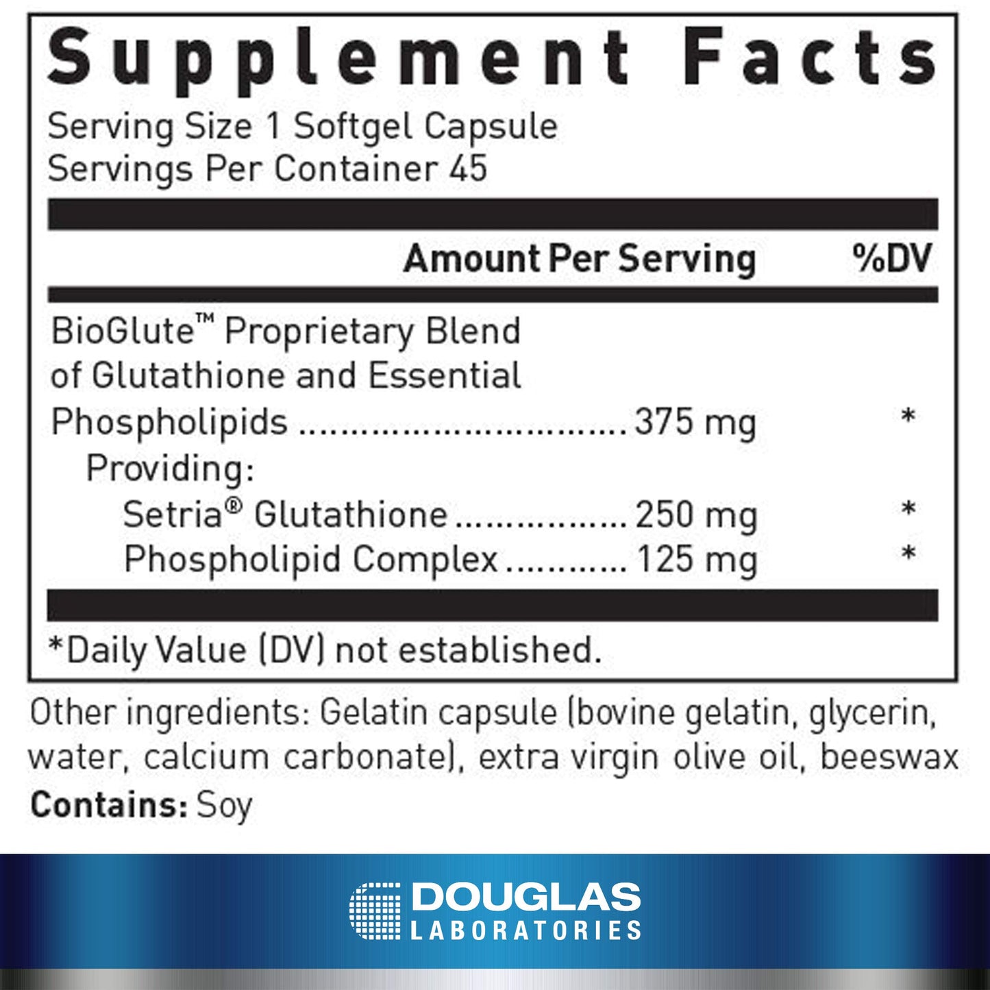 Douglas Laboratories Liposomal Glutathione Capsules, 45 Count