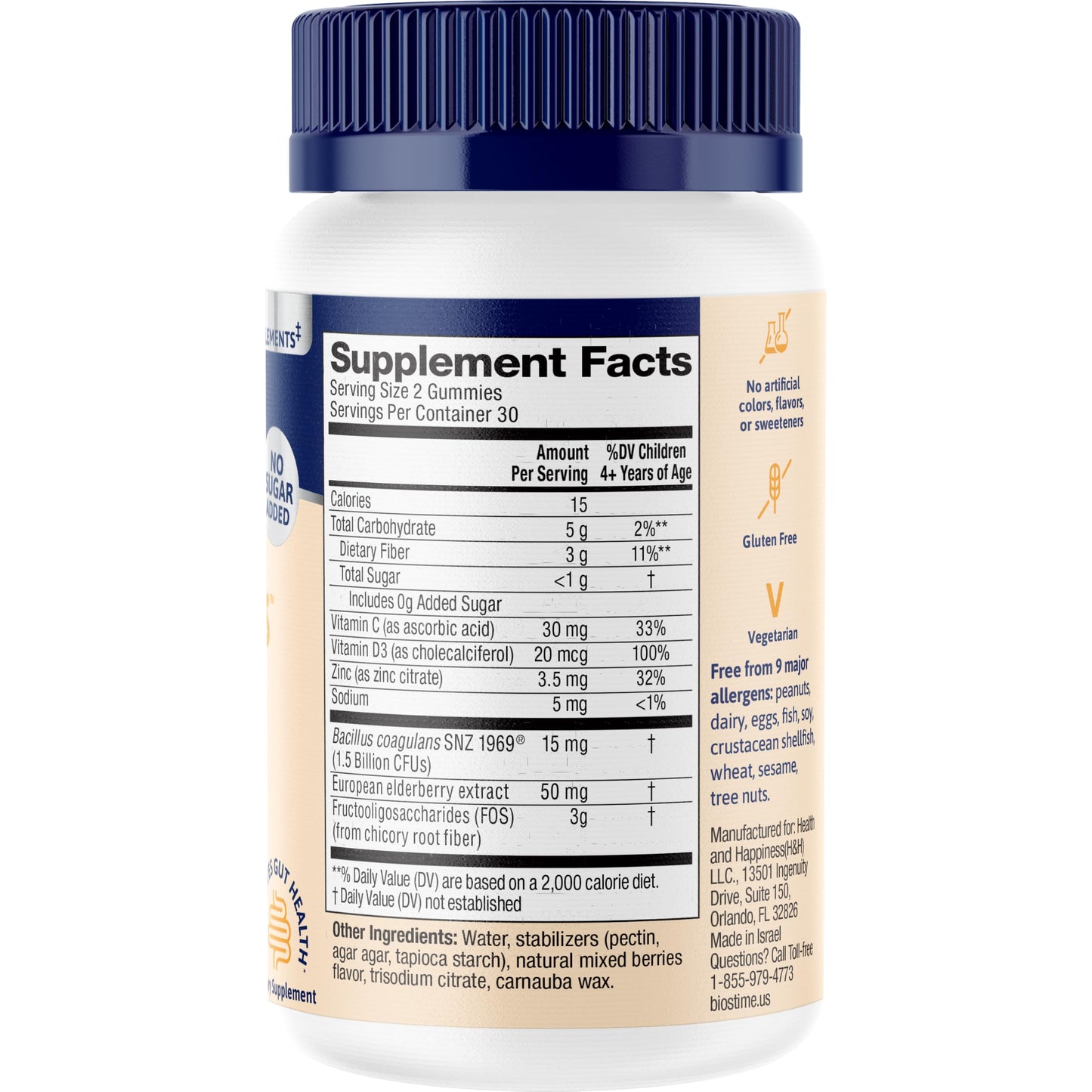 Biostime Kids Immune Support Gummies, 60 Count