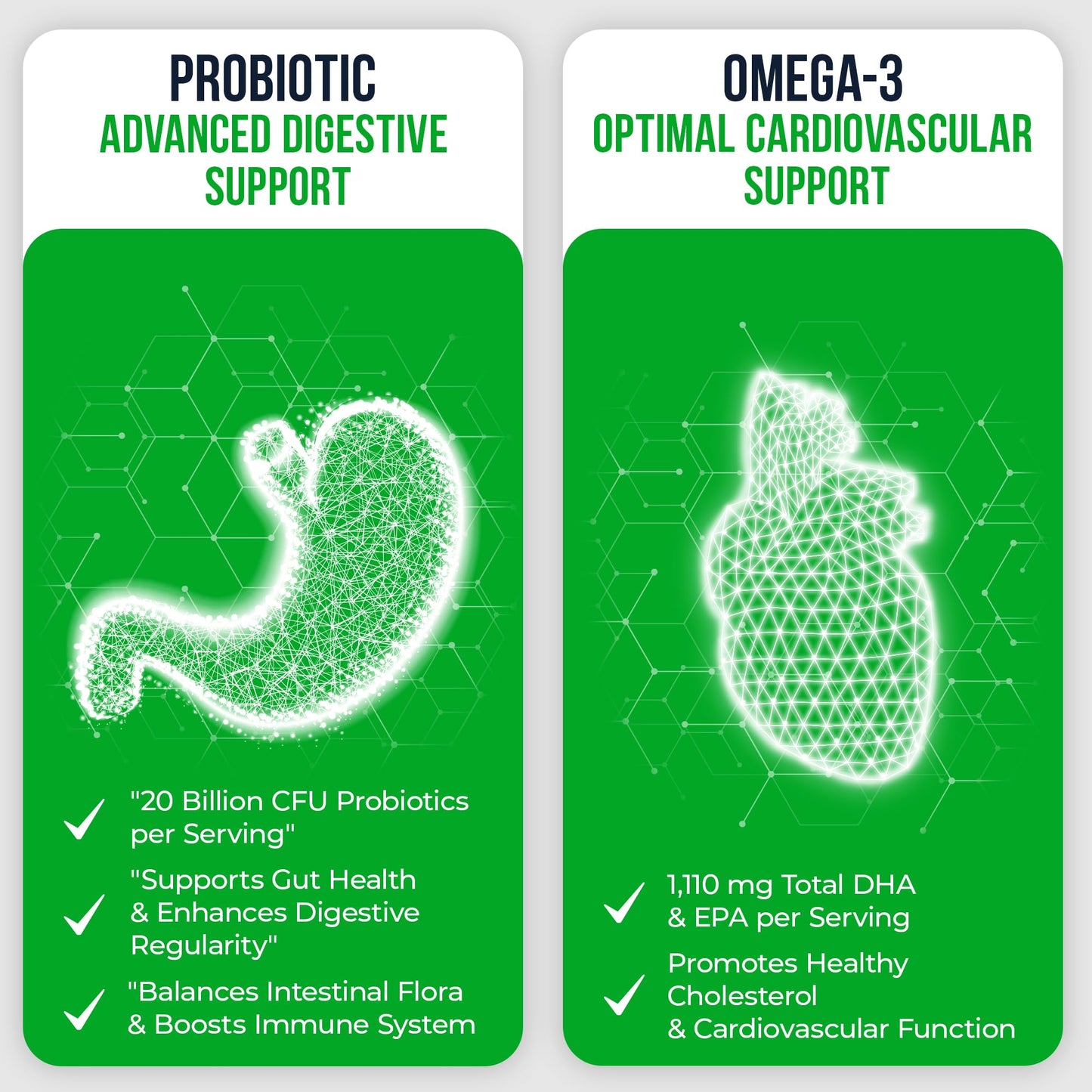 Vita Guard Omega-3 Fish Oil with Probiotics Softgels, 60 Count