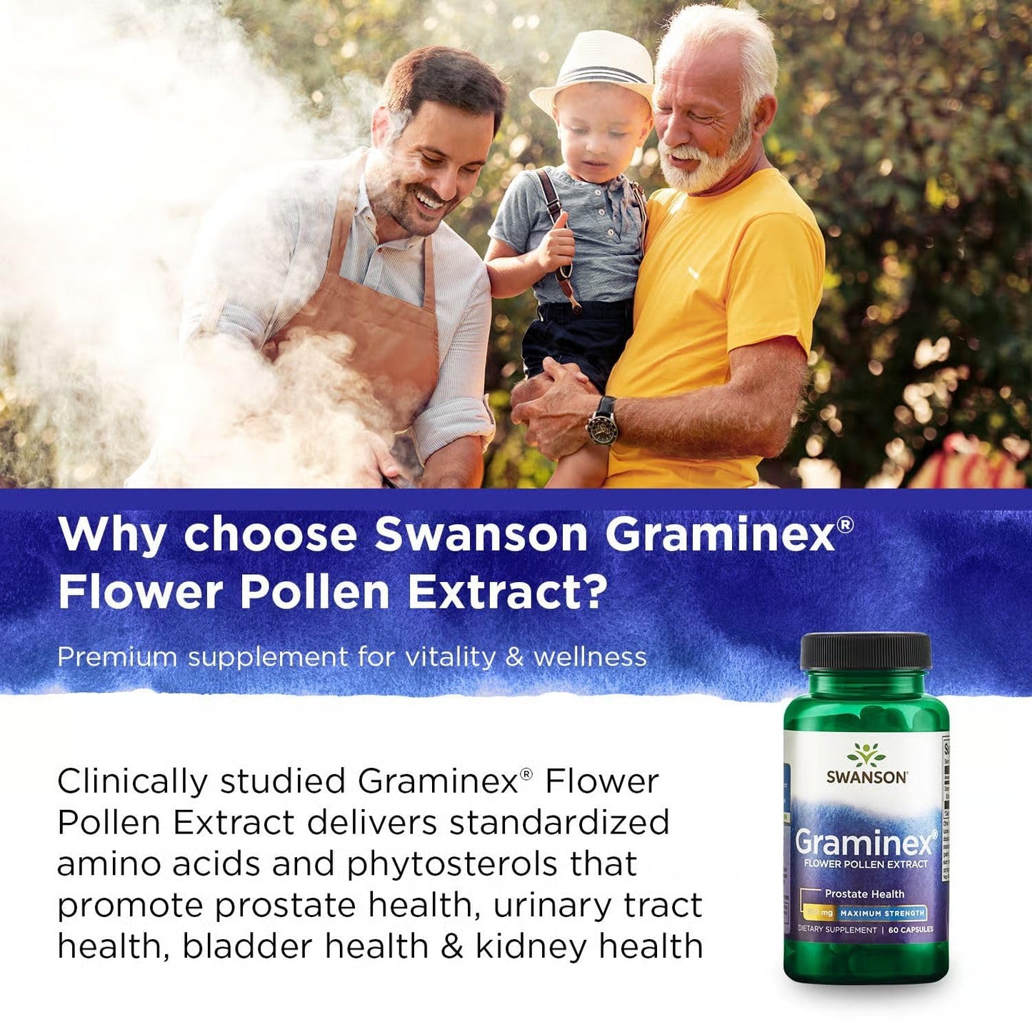Swanson Graminex Flower Pollen Extract 60 Capsules