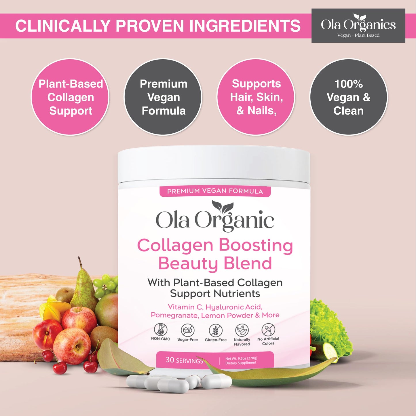 Ola Organic Collagen Booster Powder 6 Ounce