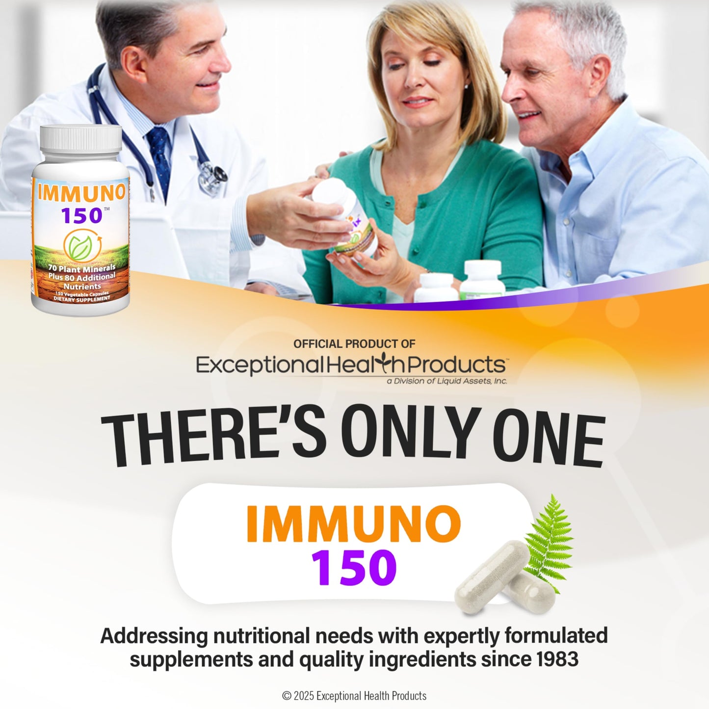 Immuno 150 Immune Support Supplement Capsules, 150 Count