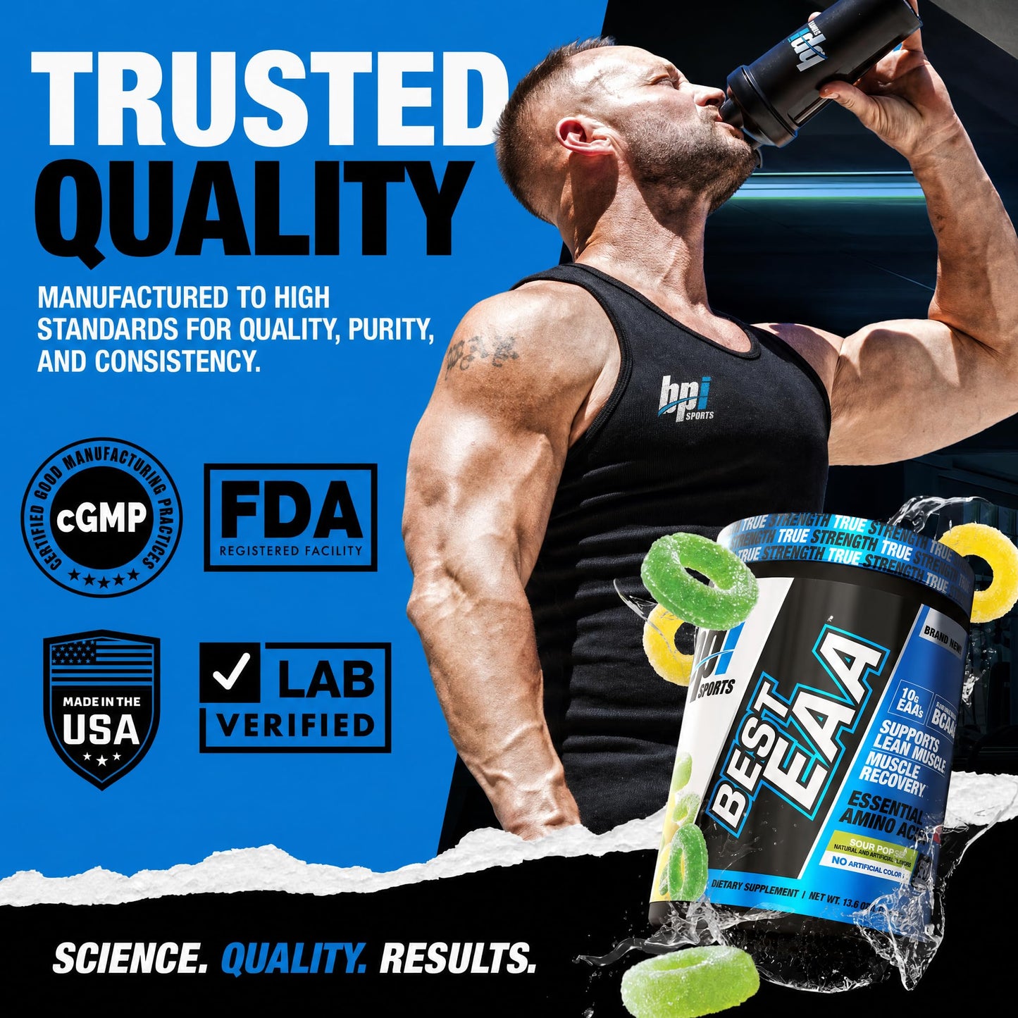 BPI Sports Essential Amino Acids EAA Powder 13.6 oz