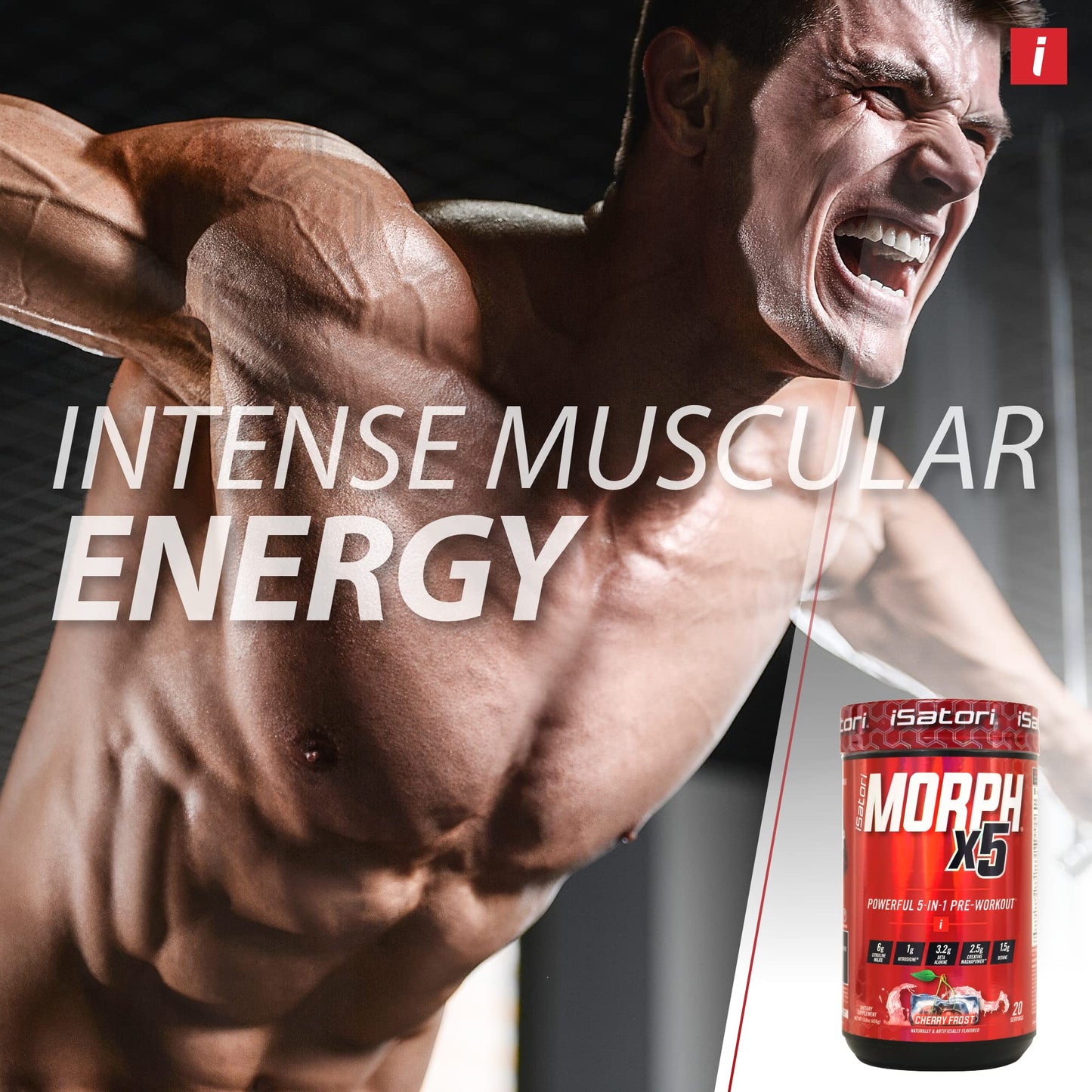 iSatori Morph X5 Powerful 5-in-1 Pre Workout Powder 19.7 Servings
