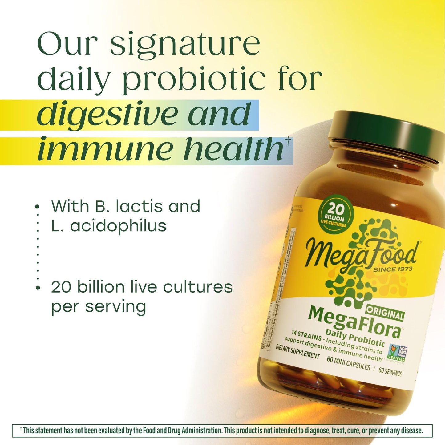 MegaFood MegaFlora Probiotic Capsules 90 Count