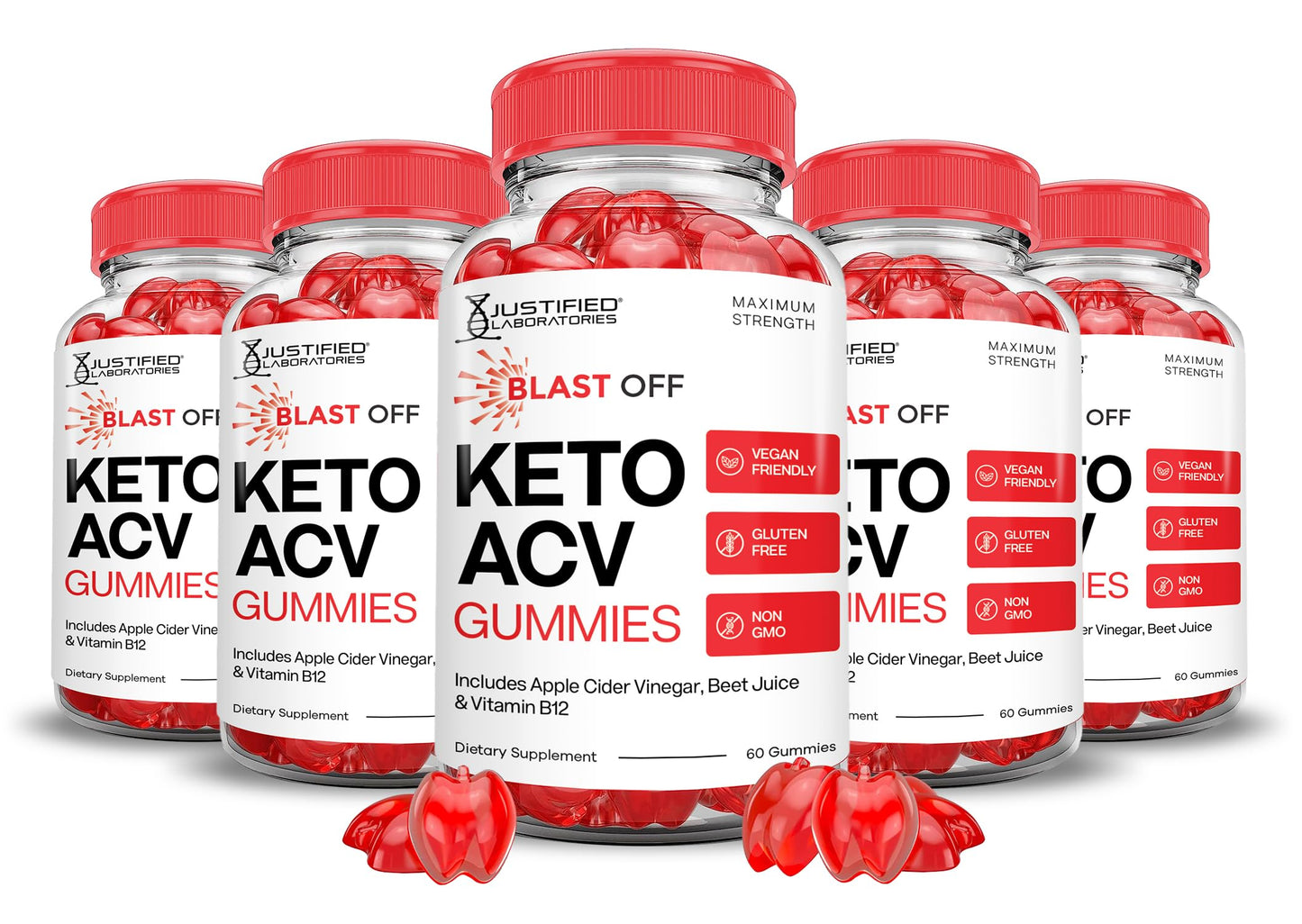 Justified Laboratories Blast Off Keto ACV Gummies Gummy 300 Count