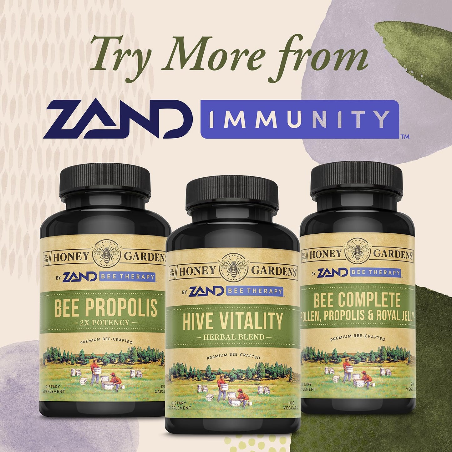 ZAND Bee Therapy Hive Vitality Capsules, 100 Count