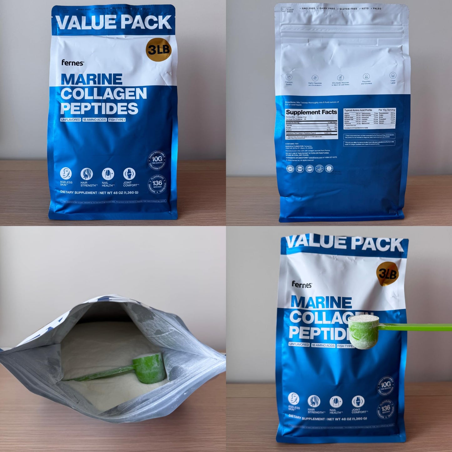 Fernes Marine Collagen Powder 48, 3 lb
