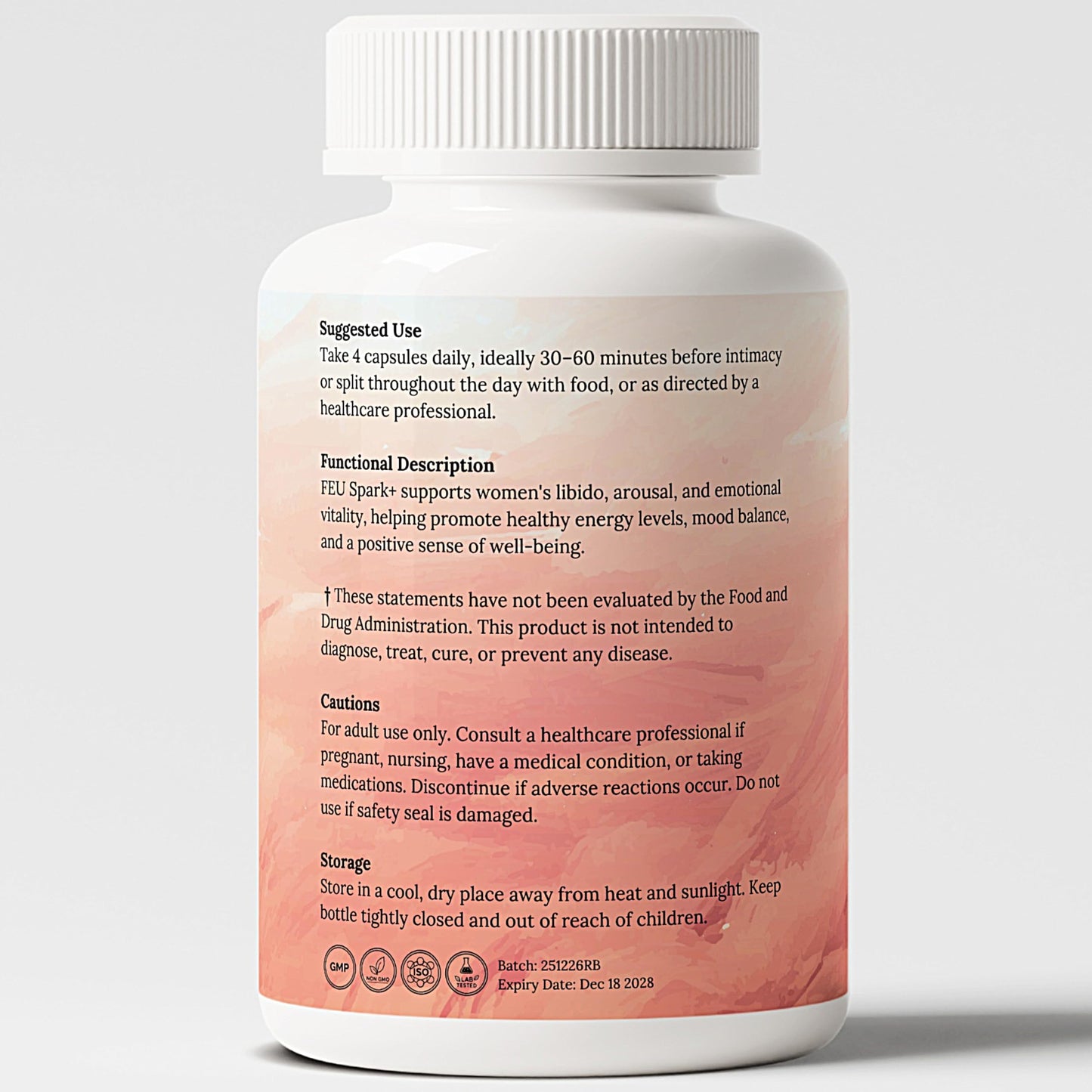 FEU Spark Plus Women Libido & Intimacy Support Supplement Capsule, 120 Capsules