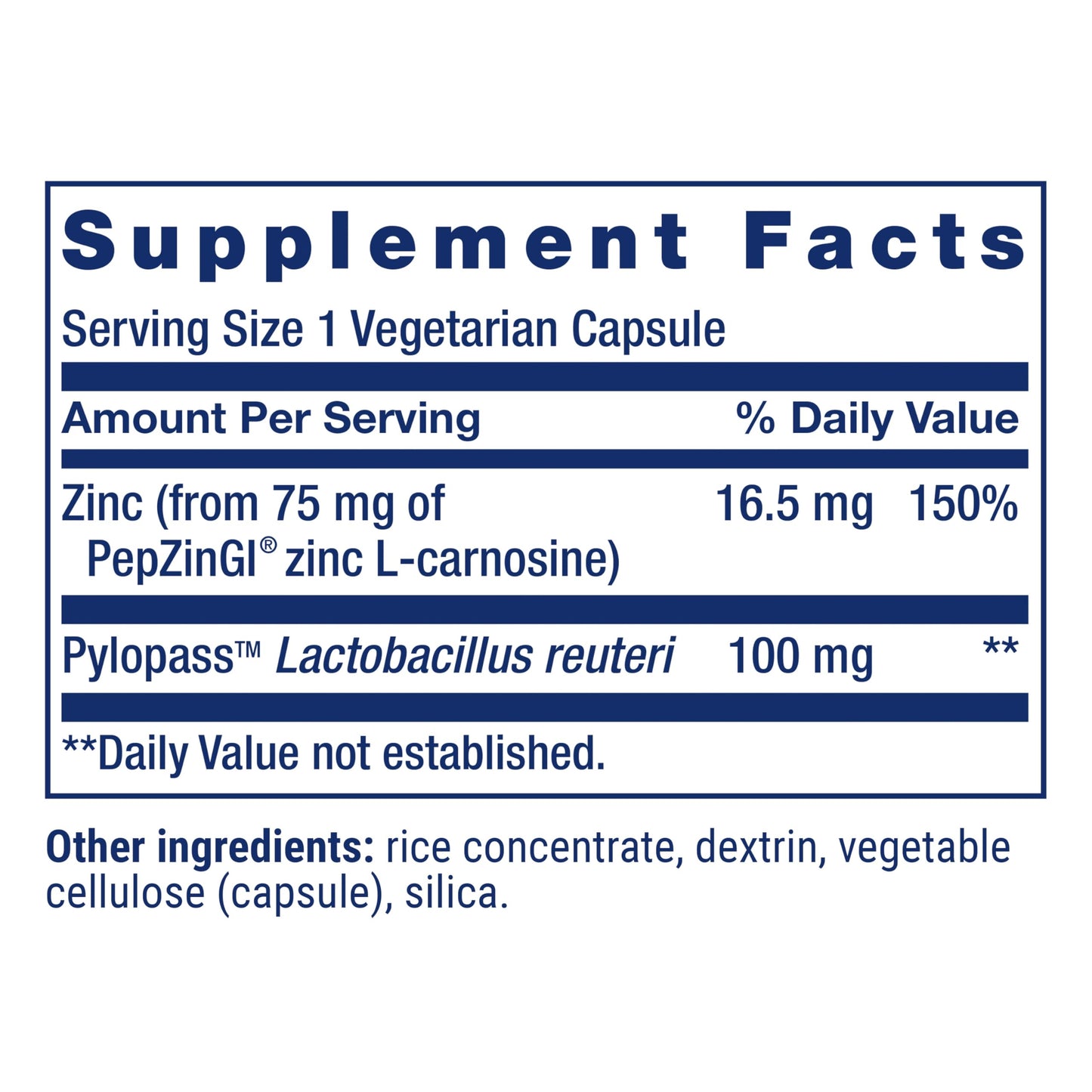Life Extension Gastro-Ease Zinc L-Carnosine Pylopass Lactobacillus reuteri Probiotics Capsule, 60 Capsules