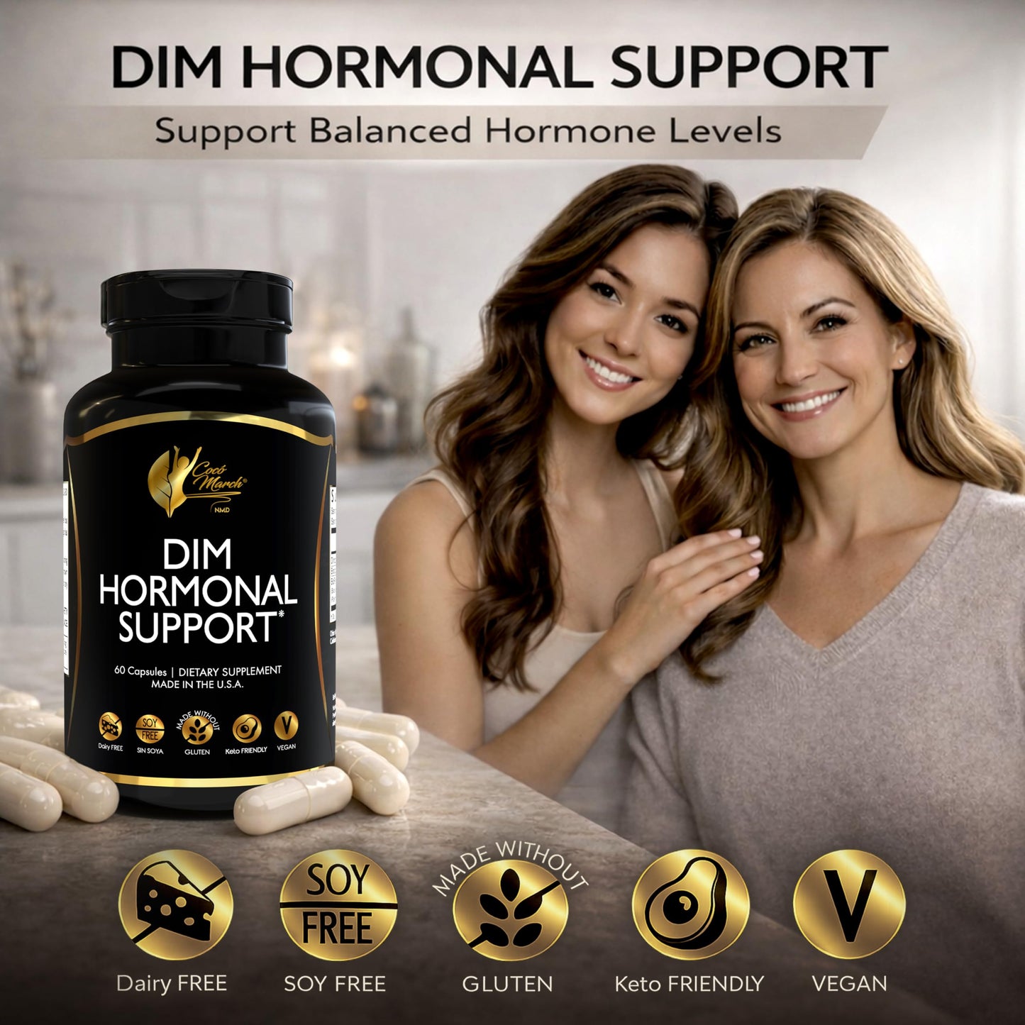 Cocó March N.M.D DIM Supplement for Women Capsule, 60 Count