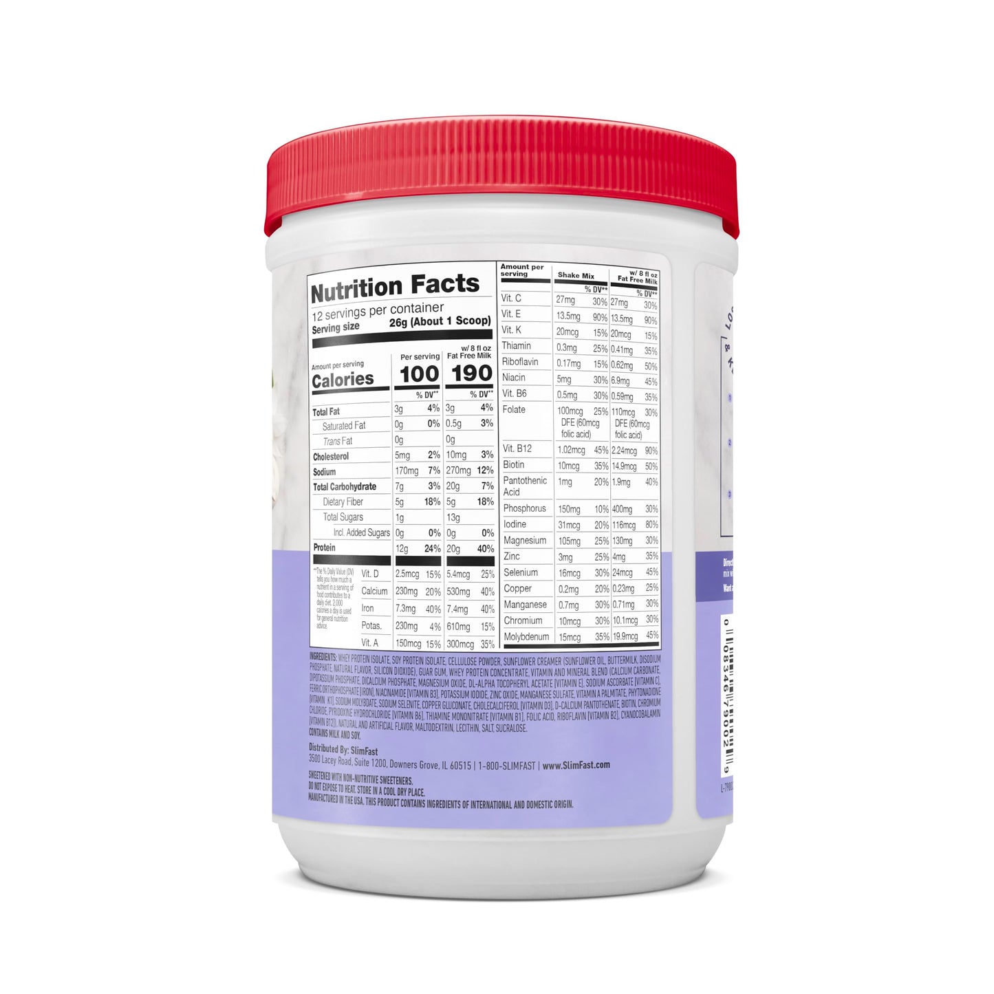 SlimFast Advanced Nutrition High Protein Meal Replacement Smoothie Mix Powder Vanilla Cream 22.02 oz