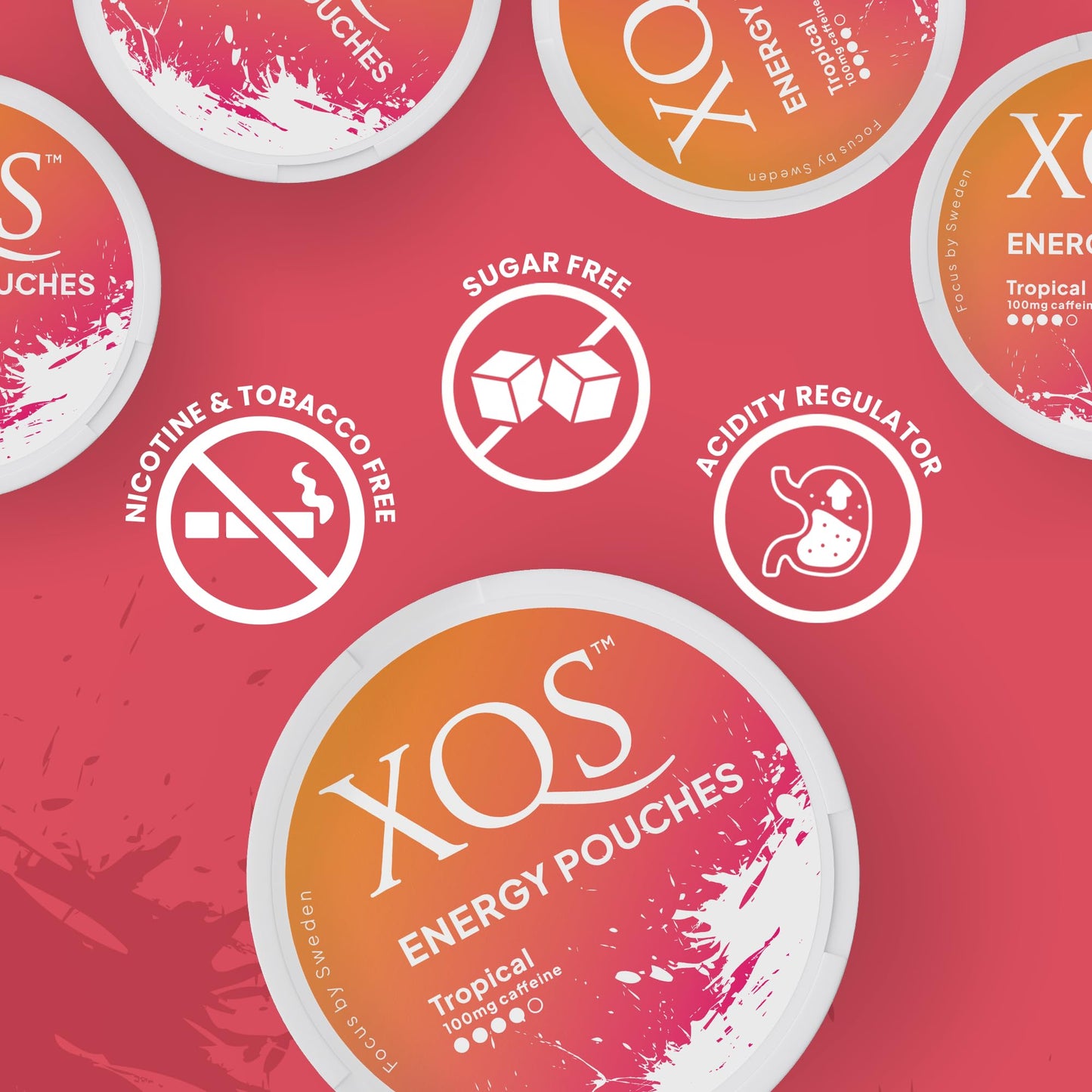 xqs Sugar Free Caffeine Pouches Caplets, 5 Count