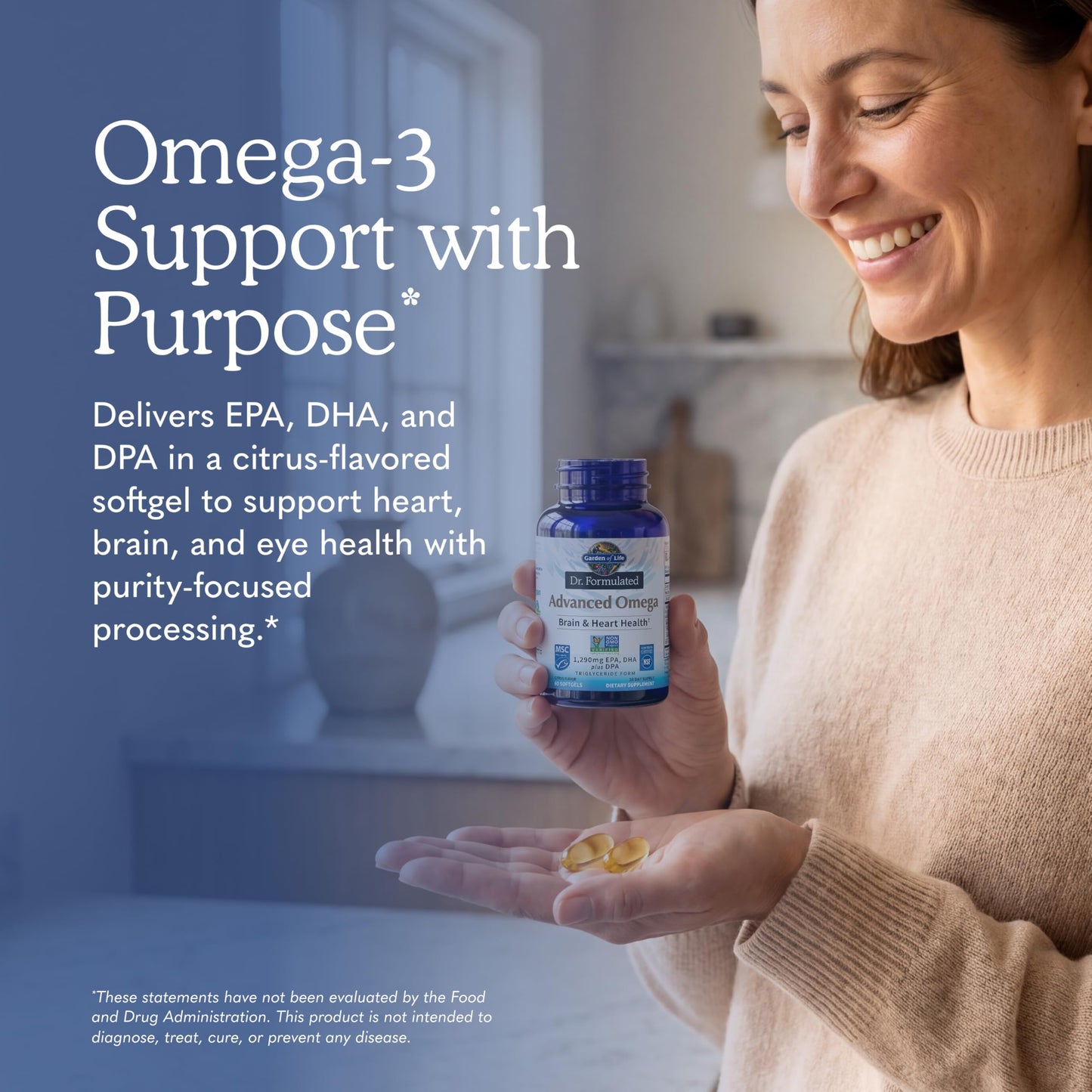 Garden of Life Dr. Formulated Advanced Omega Fish Oil Softgels 60