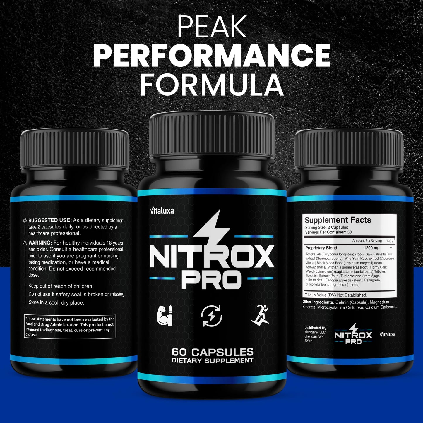 Vitaluxa Nitrox Pro Capsules, 300 Count