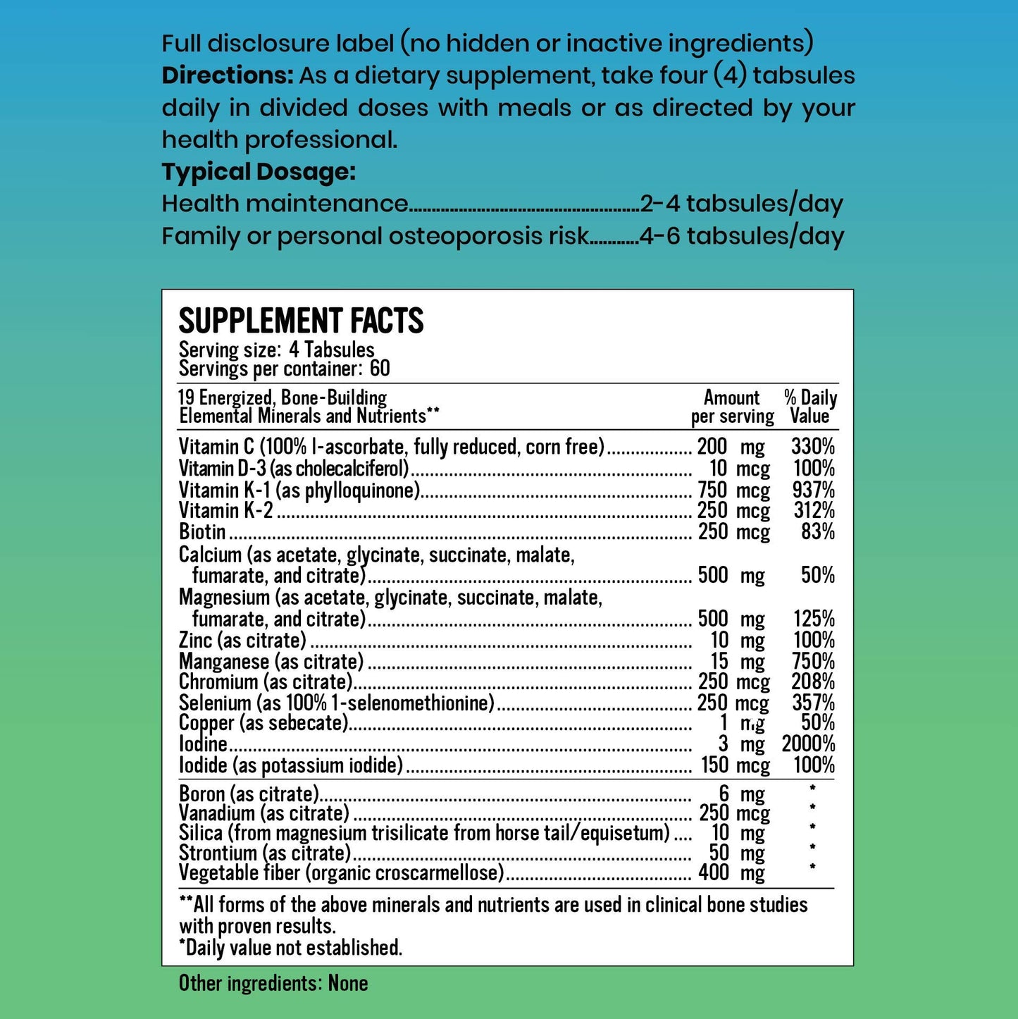 Alkaline for Life Alkalizing Minerals+ Bioavailable Calcium, Magnesium & Potassium 100 Tablets