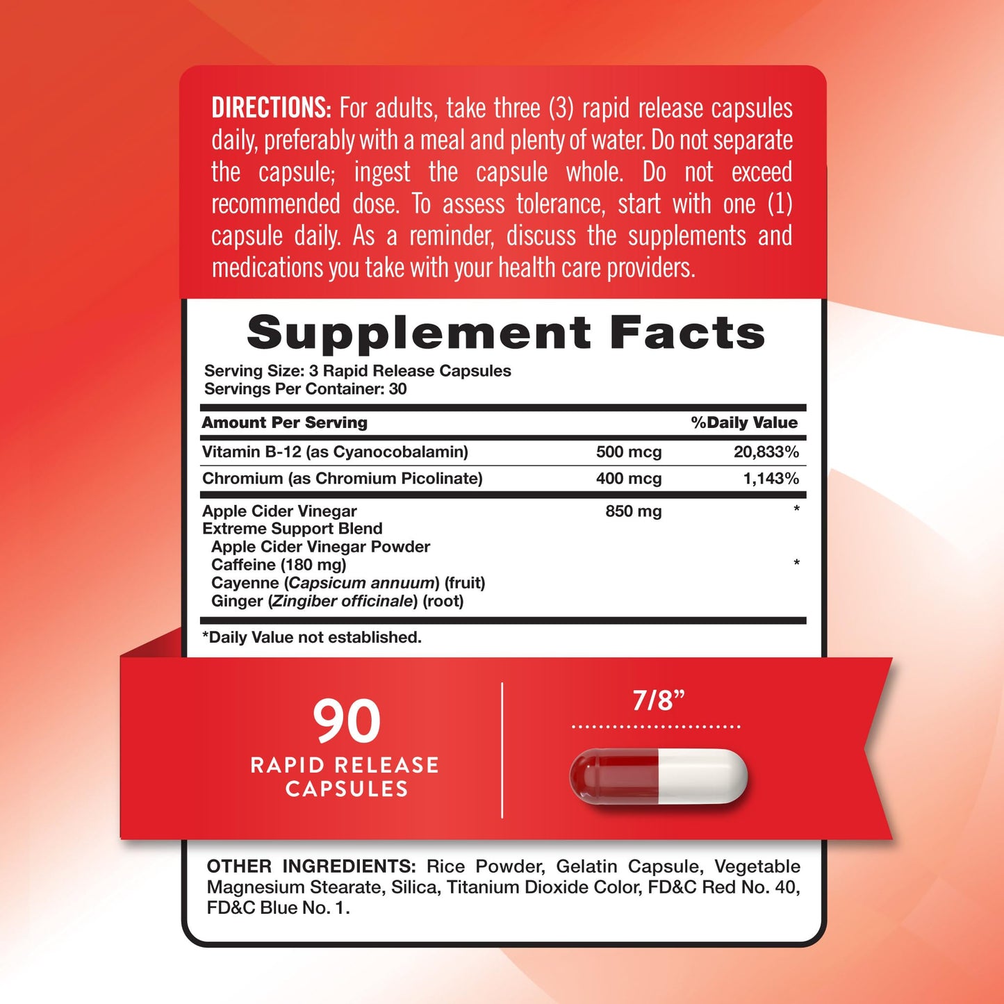 Nature's Truth Apple Cider Vinegar Capsules, 90