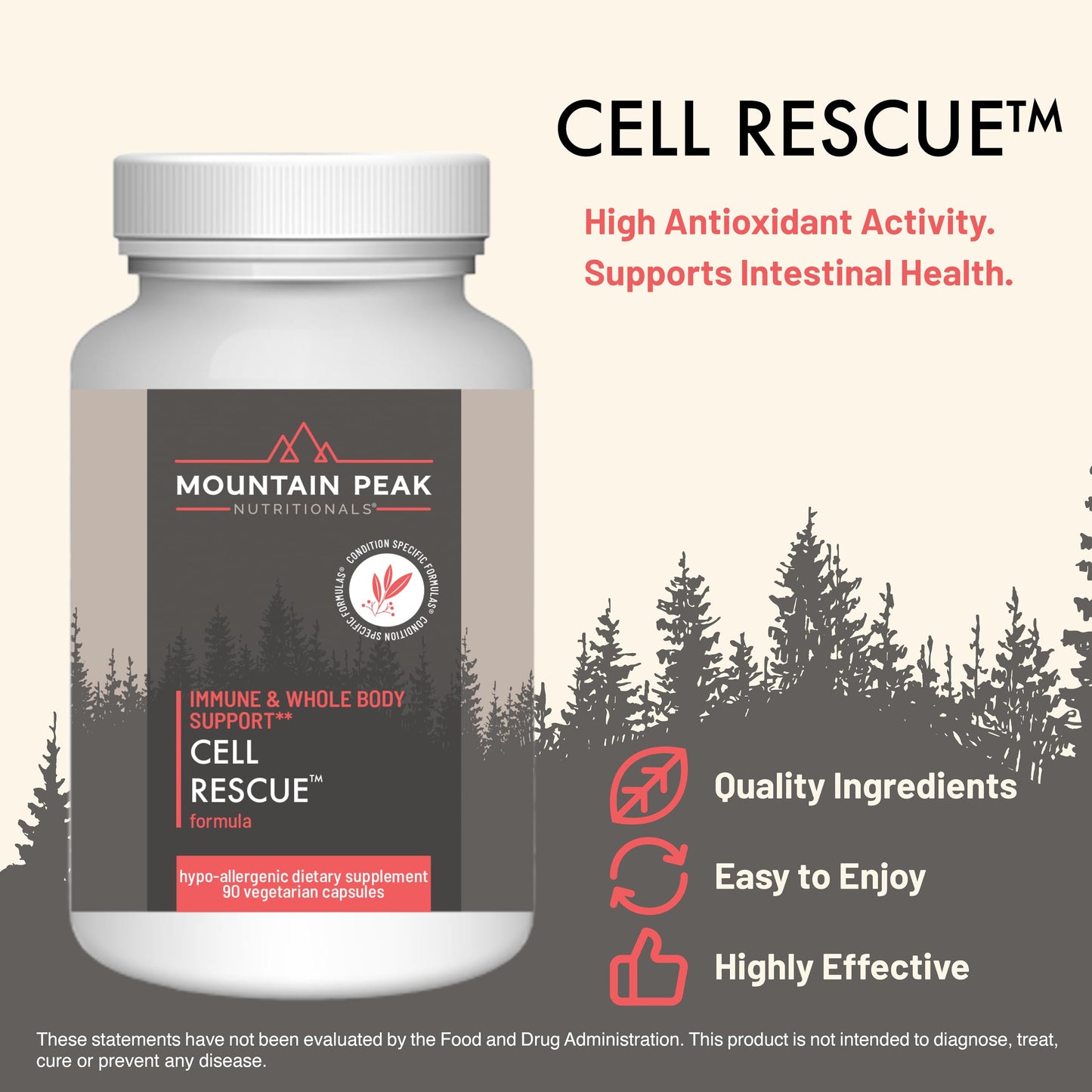 Mountain Peak Nutritionals Cell Rescue Turmeric Ginger Bromelain Capsule 1 Count