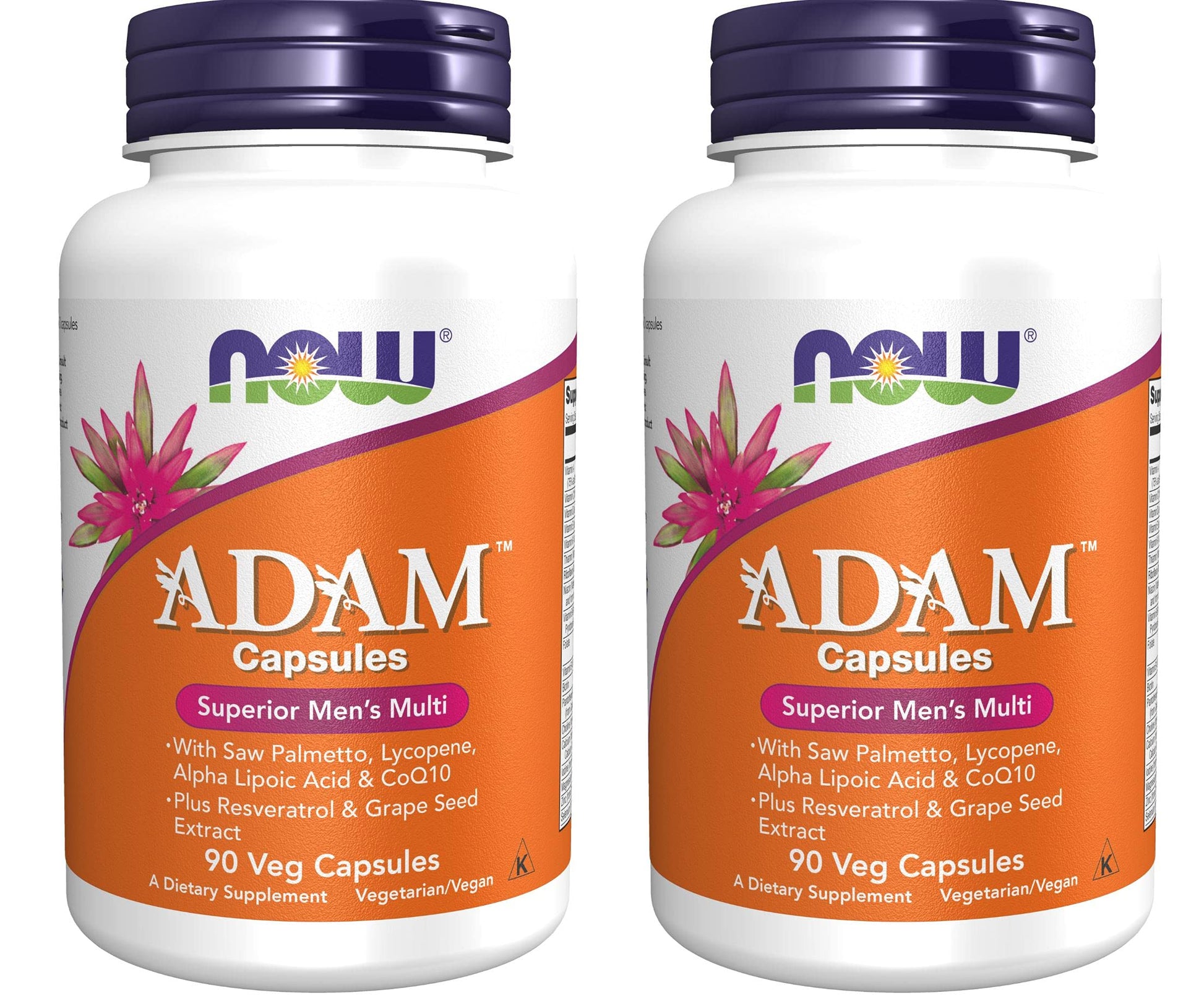 NOW Foods Adam Superior Men's Multivitamin Capsules, 180 Count