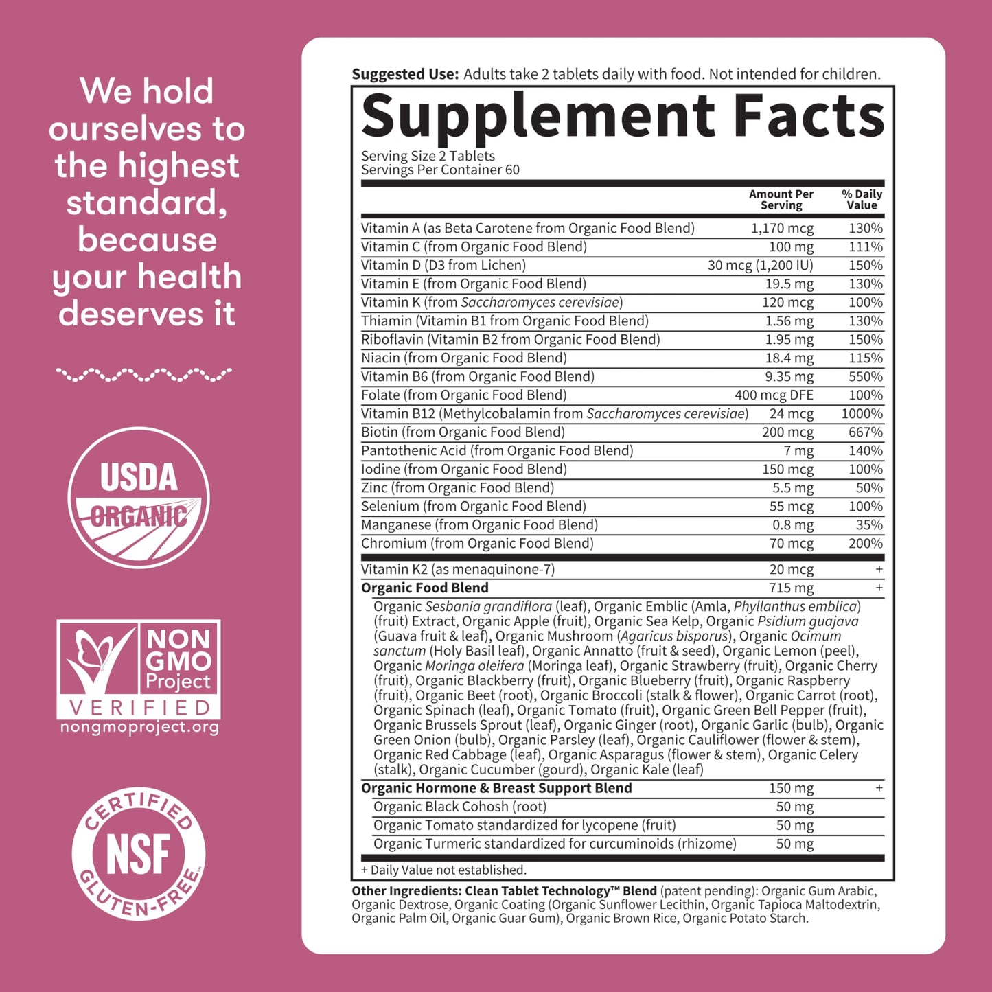 Garden of Life Multivitamin for Women 40 Plus Caplets 720