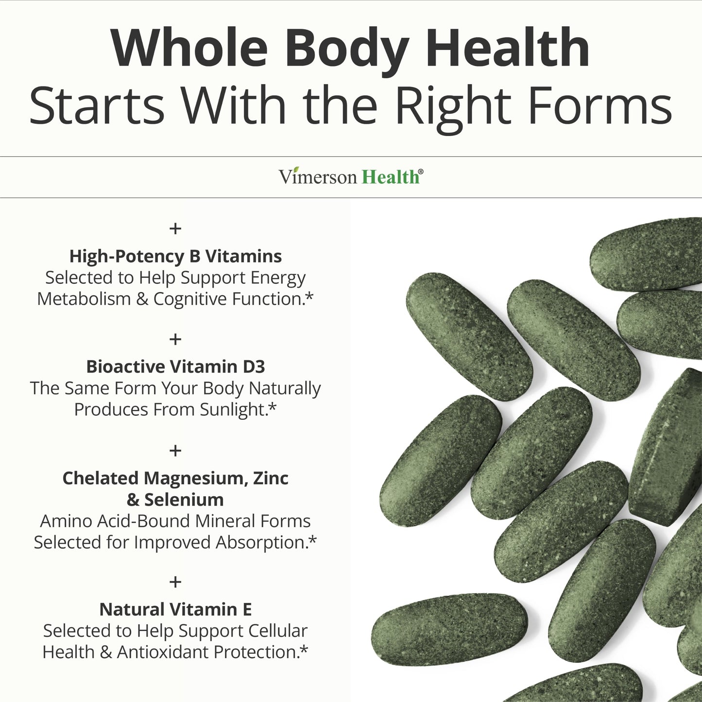 Vimerson Health Vegan Multivitamin for Women and Men, 90 Tablets